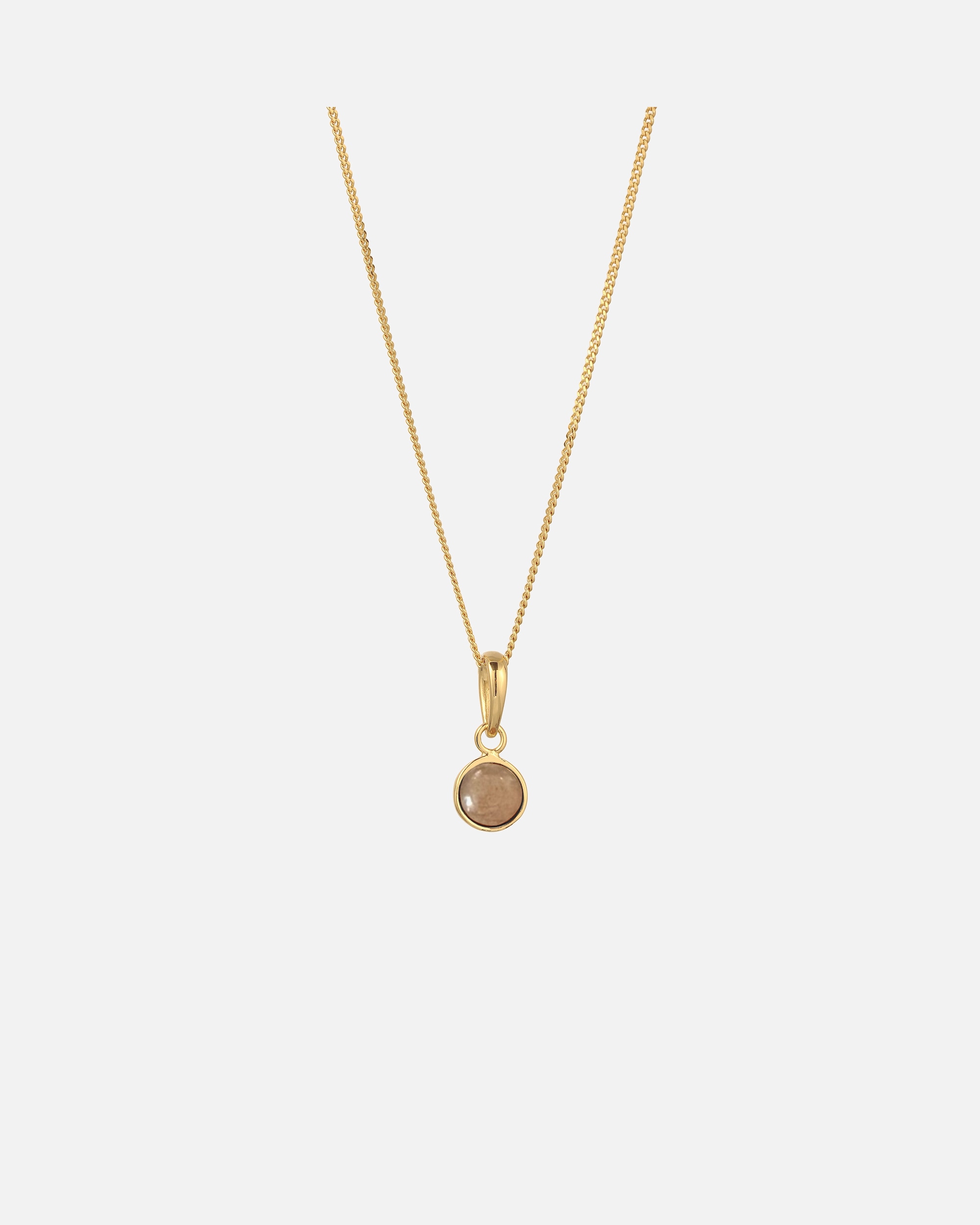 Collana di Femmina Elli Collana corta con pietra Feldspar Arancione 925 Sterling Silver Gold-plated 45
