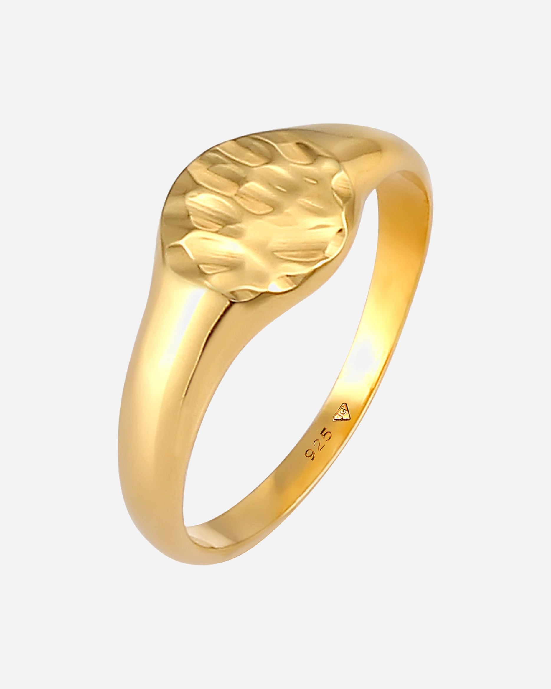 Anello di Femmina Elli Anello con sigillo battuto in Argento Sterling 925 54