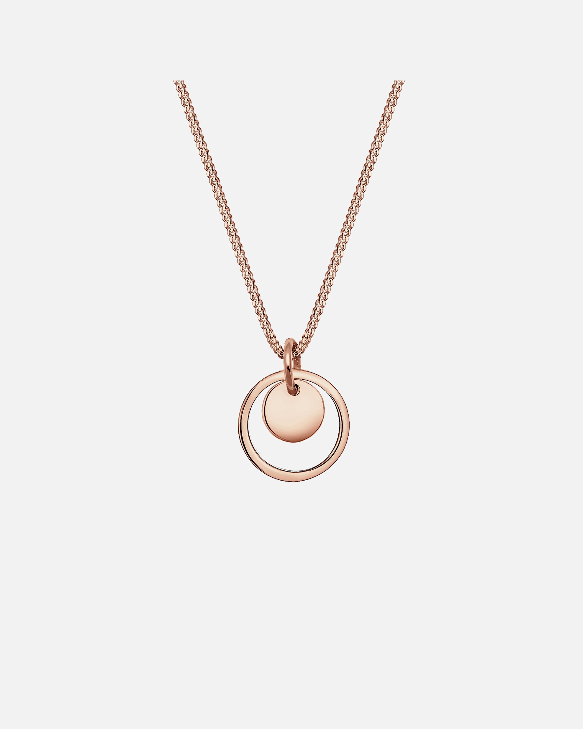 Collana di Femmina Elli Cerchio Placchetta Ciondolo Geo Look in Argento Sterling 925 50