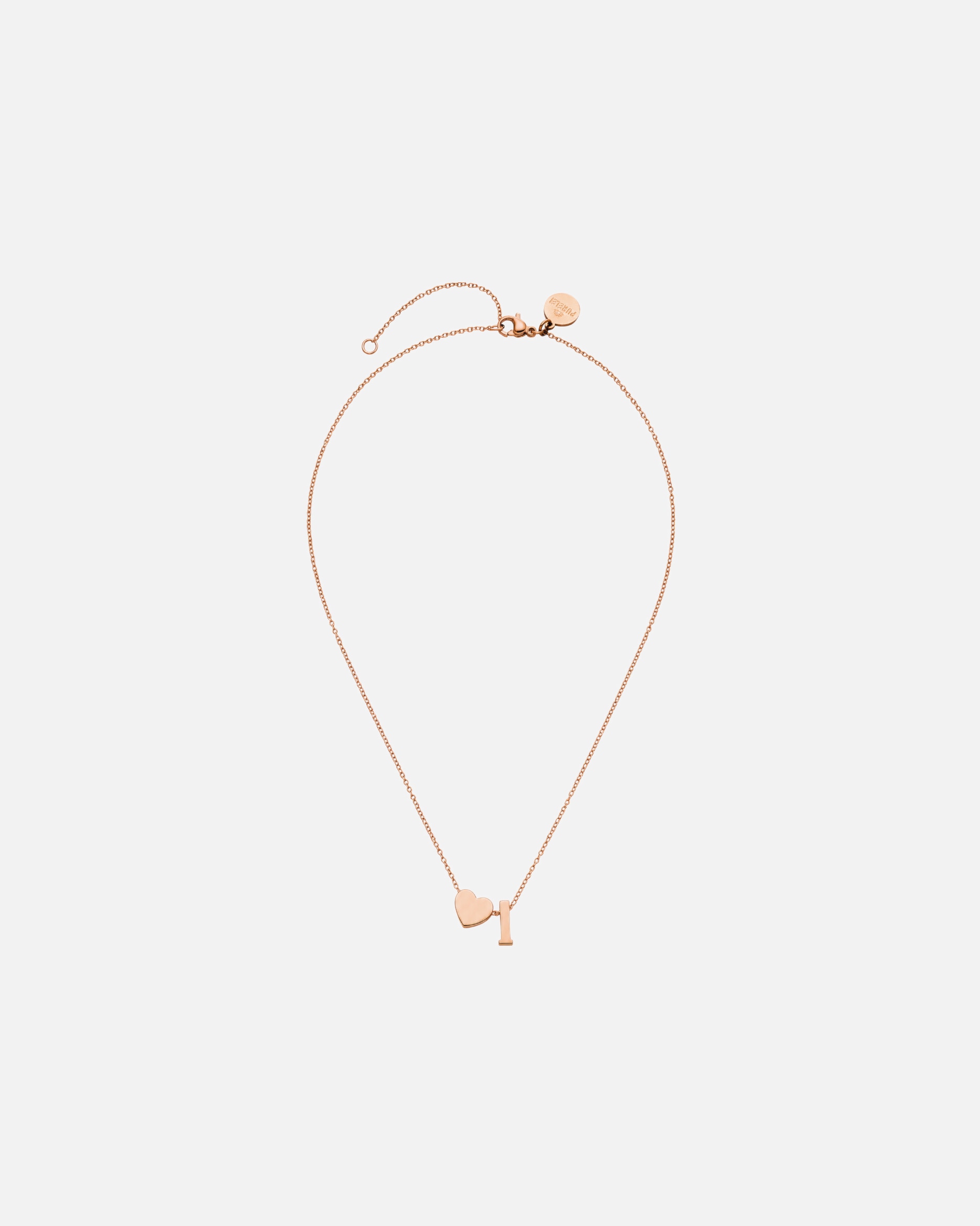 Collana di Unisex Purelei Letter Heart I Collana 100% acciaio inossidabile Oro rosa