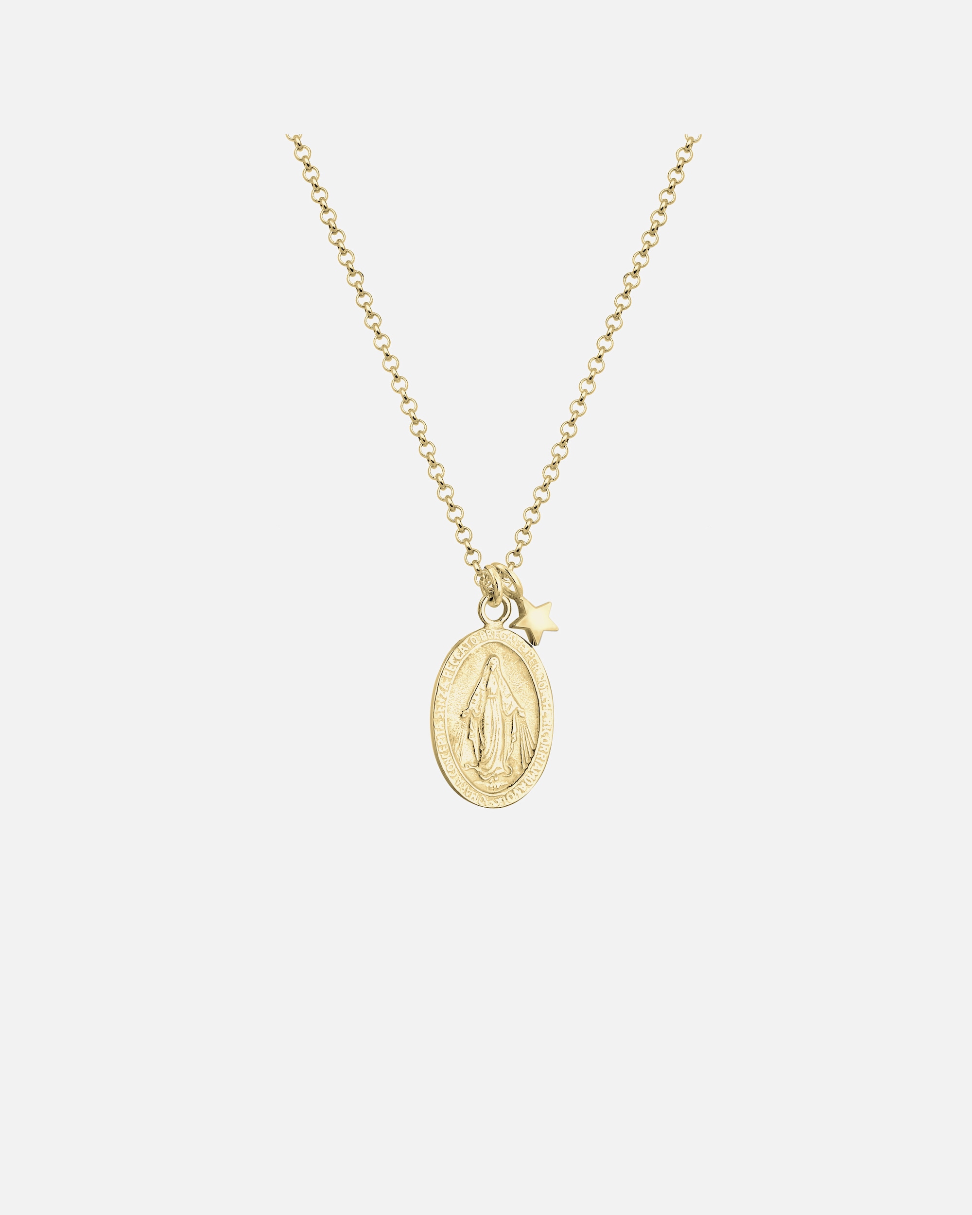 Collana di Femmina Elli Pendente Immagine Maria di Base in Argento Sterling 925 goldfarben