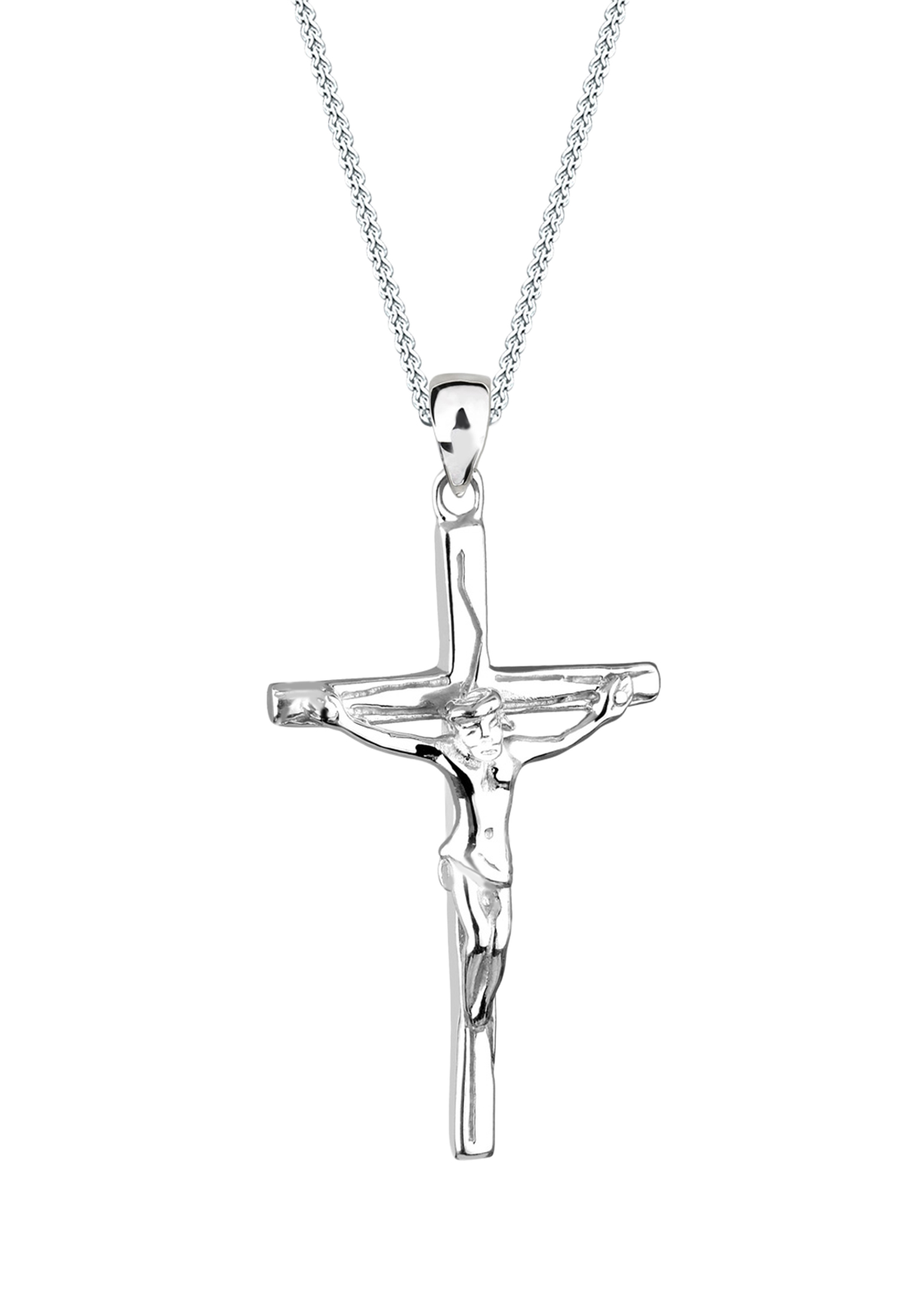 Collana Croce Nera YEESIA In Argento 925 Con Turchese - Ciondolo Religioso Cristiano Per Uomo E Donna, Catena 50cm