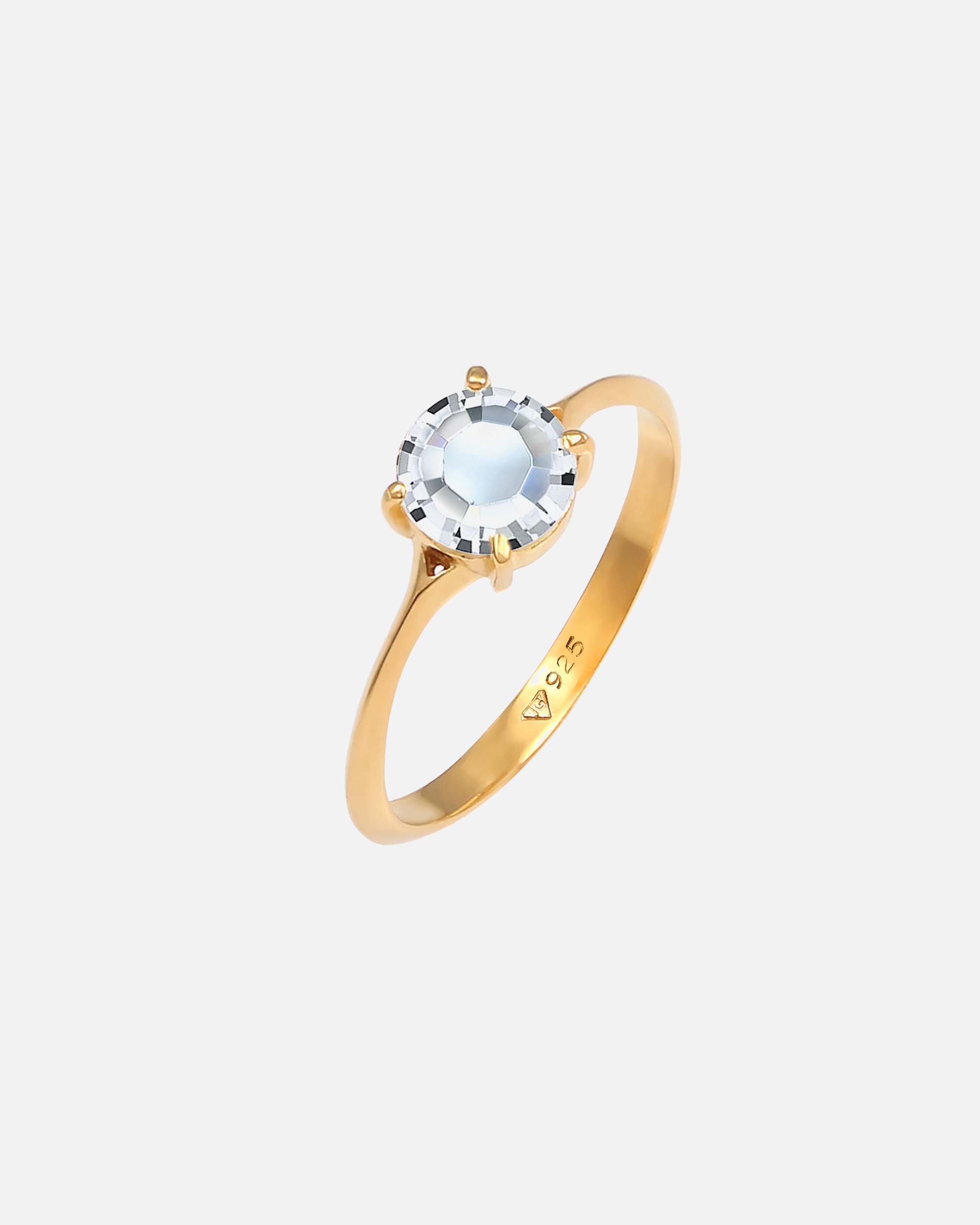Anello di Femmina Elli Coinvolgimento Elegante Delle con Cristalli in Argento Sterling 925 54