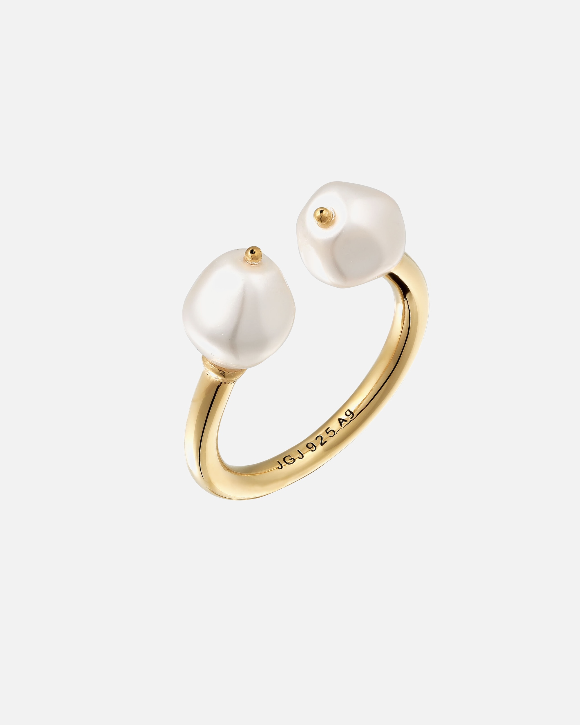 Anello di Femmina Elli PREMIUM Anello con Perle Bianche 925 Sterling Silver, mit Perlen von Swarovski® 54