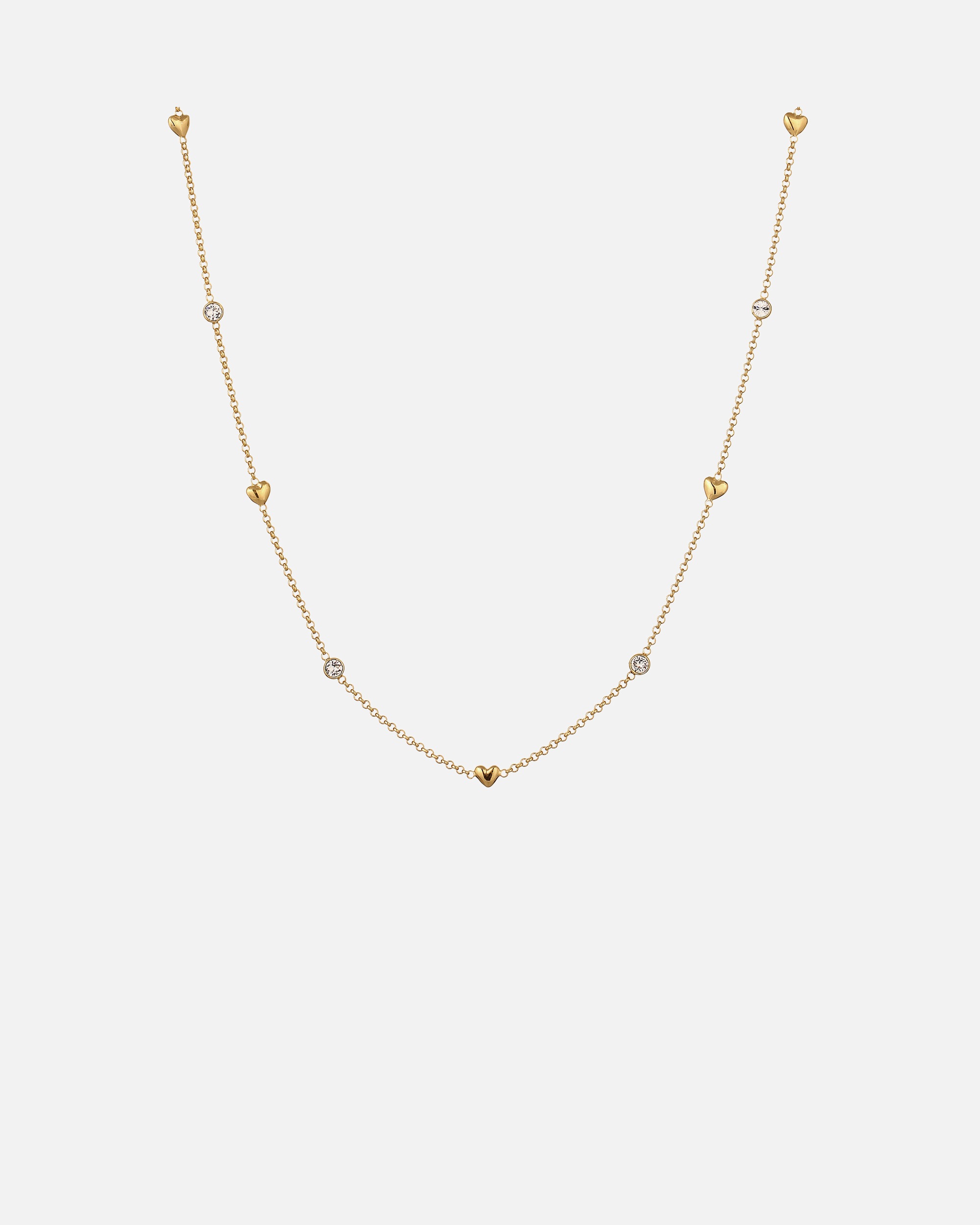 Collana di Femmina Elli Collana corta con pietra Cuore Cristalli Swarovski Bianco 925 Sterling Silver goldfarben