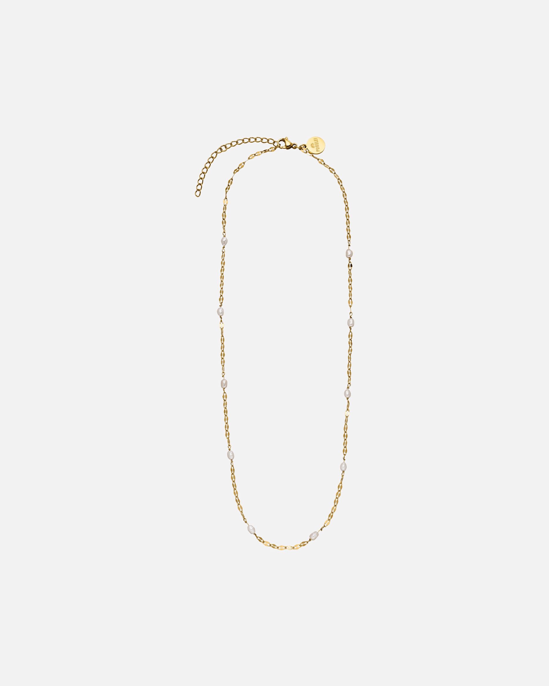 Collana di Unisex Purelei Perla delicata Collana 100% acciaio inossidabile Oro