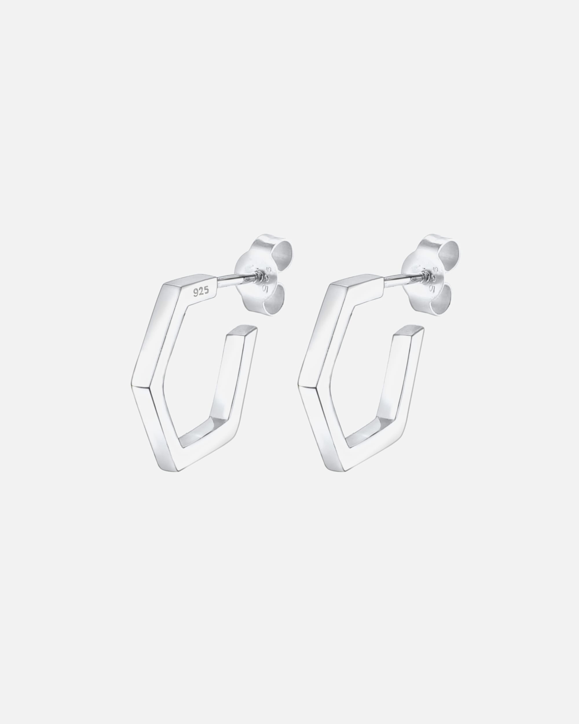 Orecchini di Femmina Elli Creoli in Geo Minimal Look in Argento Sterling 925 silberfarben