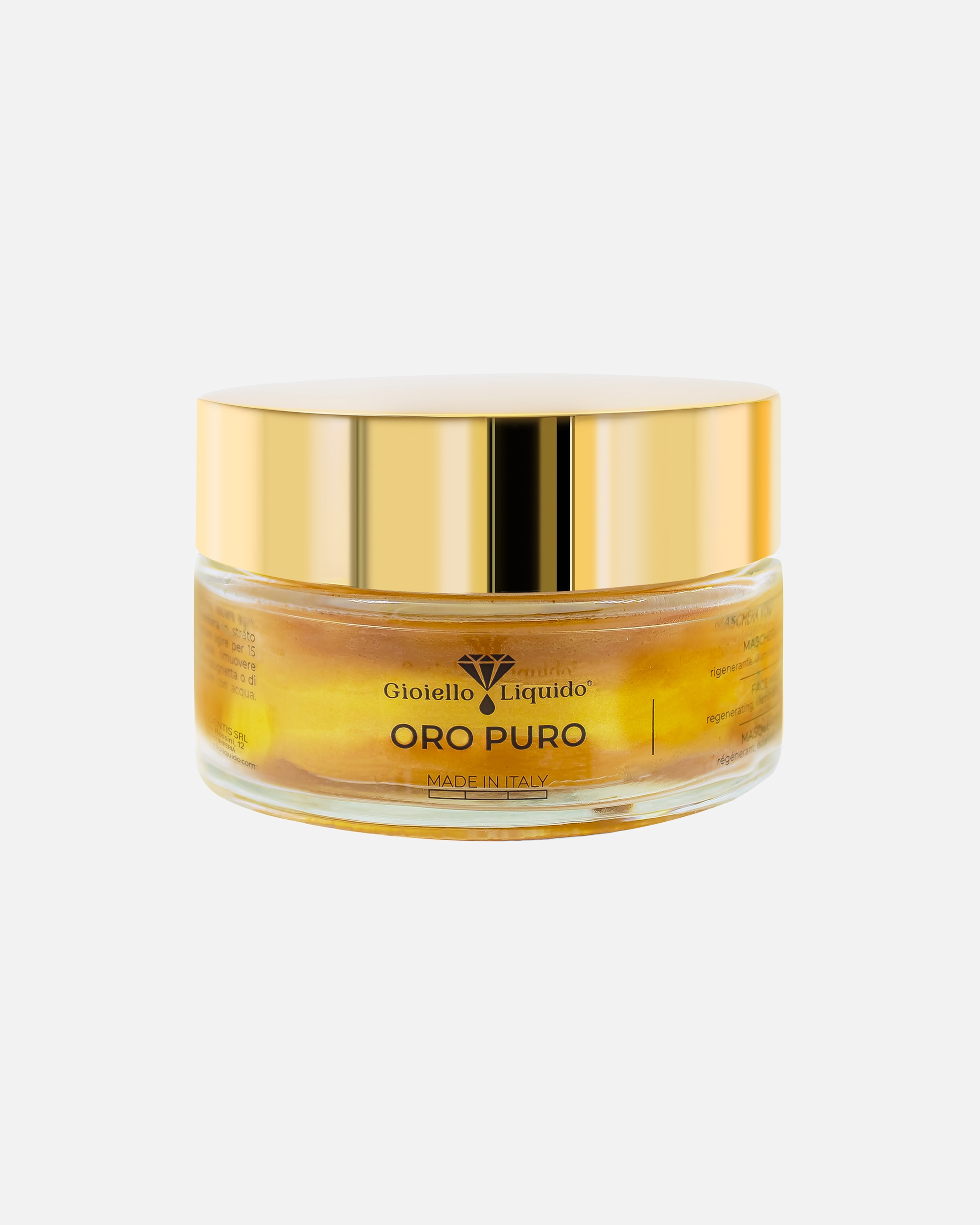 Maschera Illuminante di Unisex Gioiello Liquido Maschera Viso "Oro Puro" 100 ml