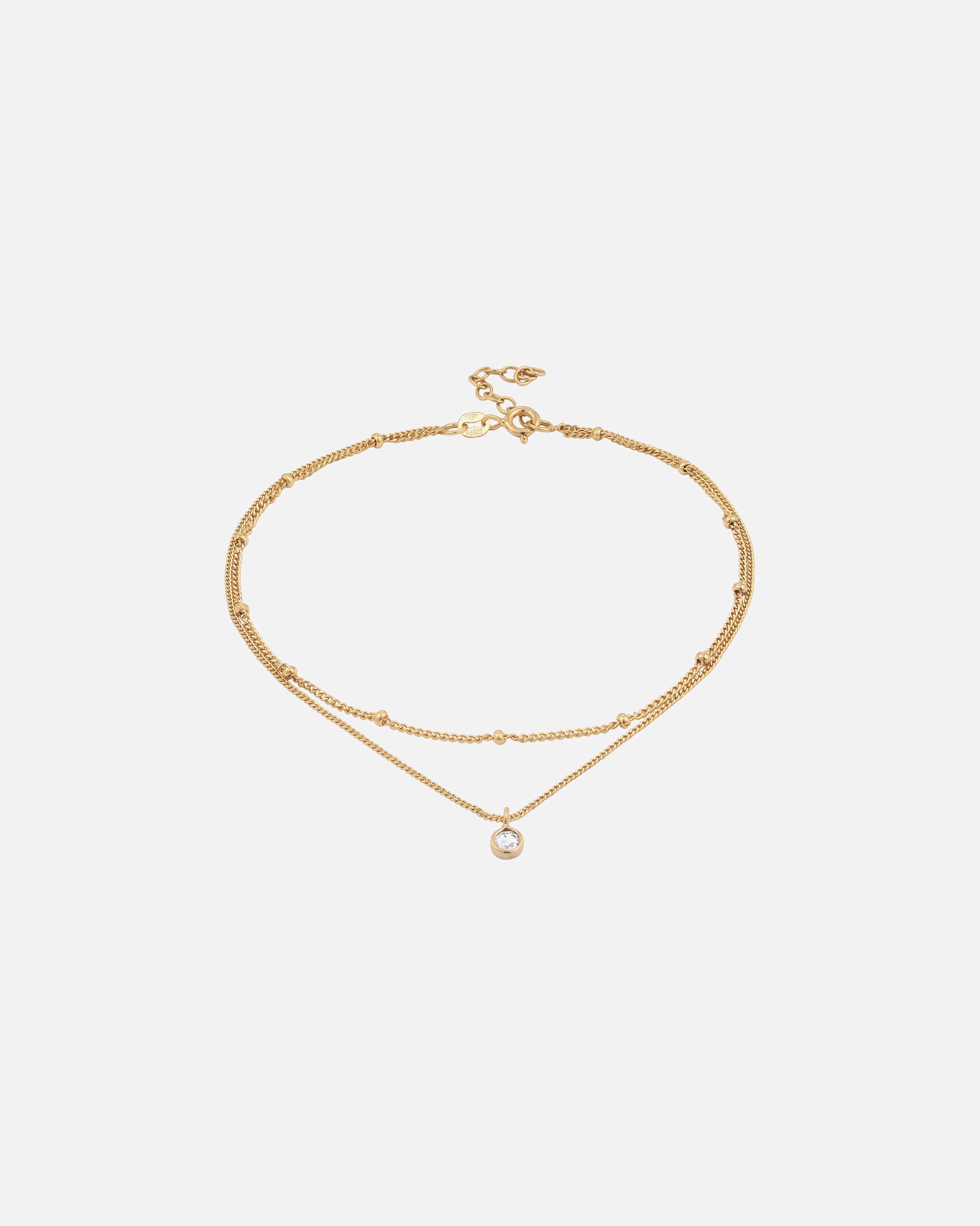 Collana di Femmina Elli Collana Ball Cristalli Vetro Bianco 925 Sterling Silver goldfarben
