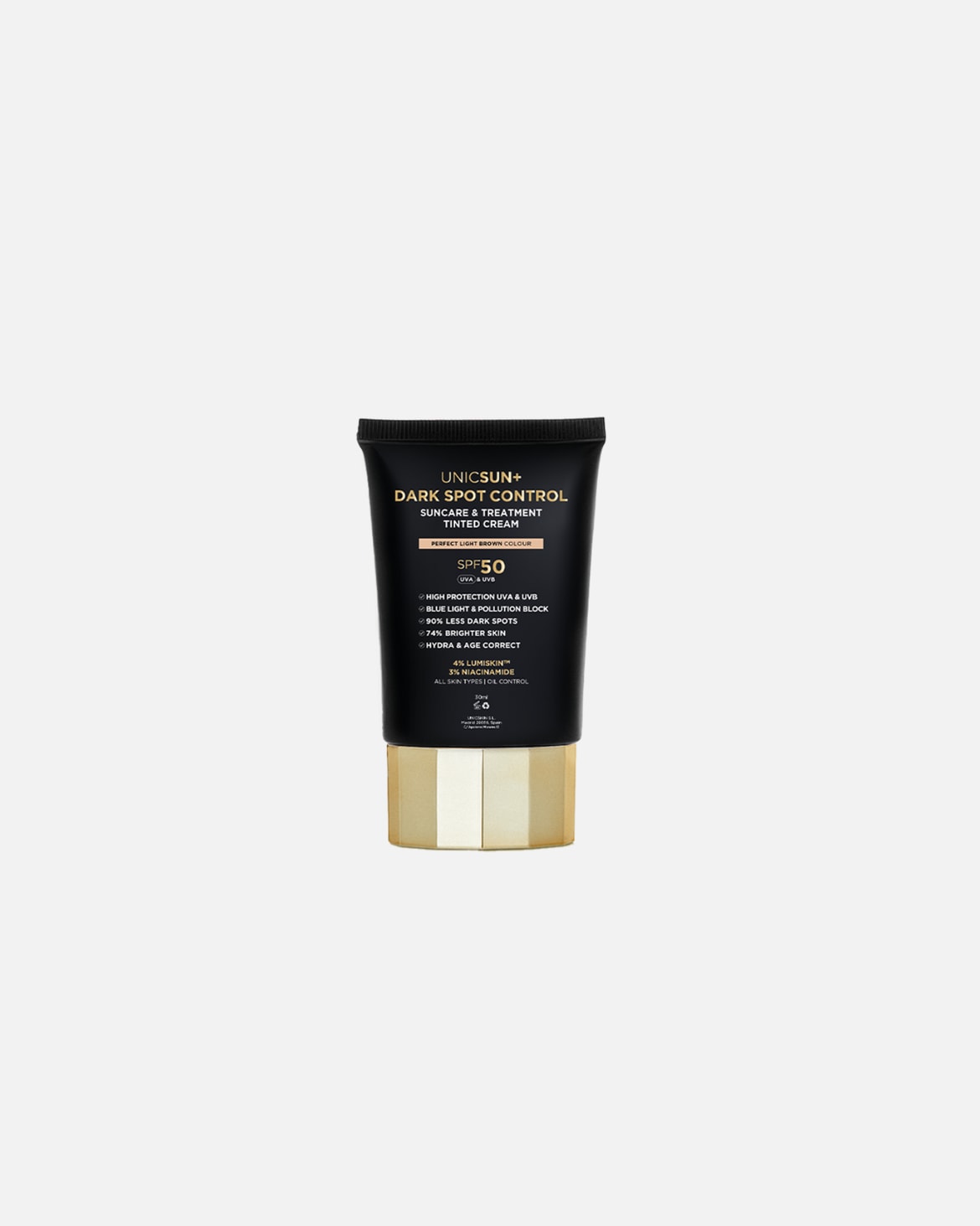 Crema solare di Unisex UNICSKIN Default Brand Line UNICSUN+ DARK SPOT CONTROL TINTED CREAM (Perfect Light Brown) 1 piece