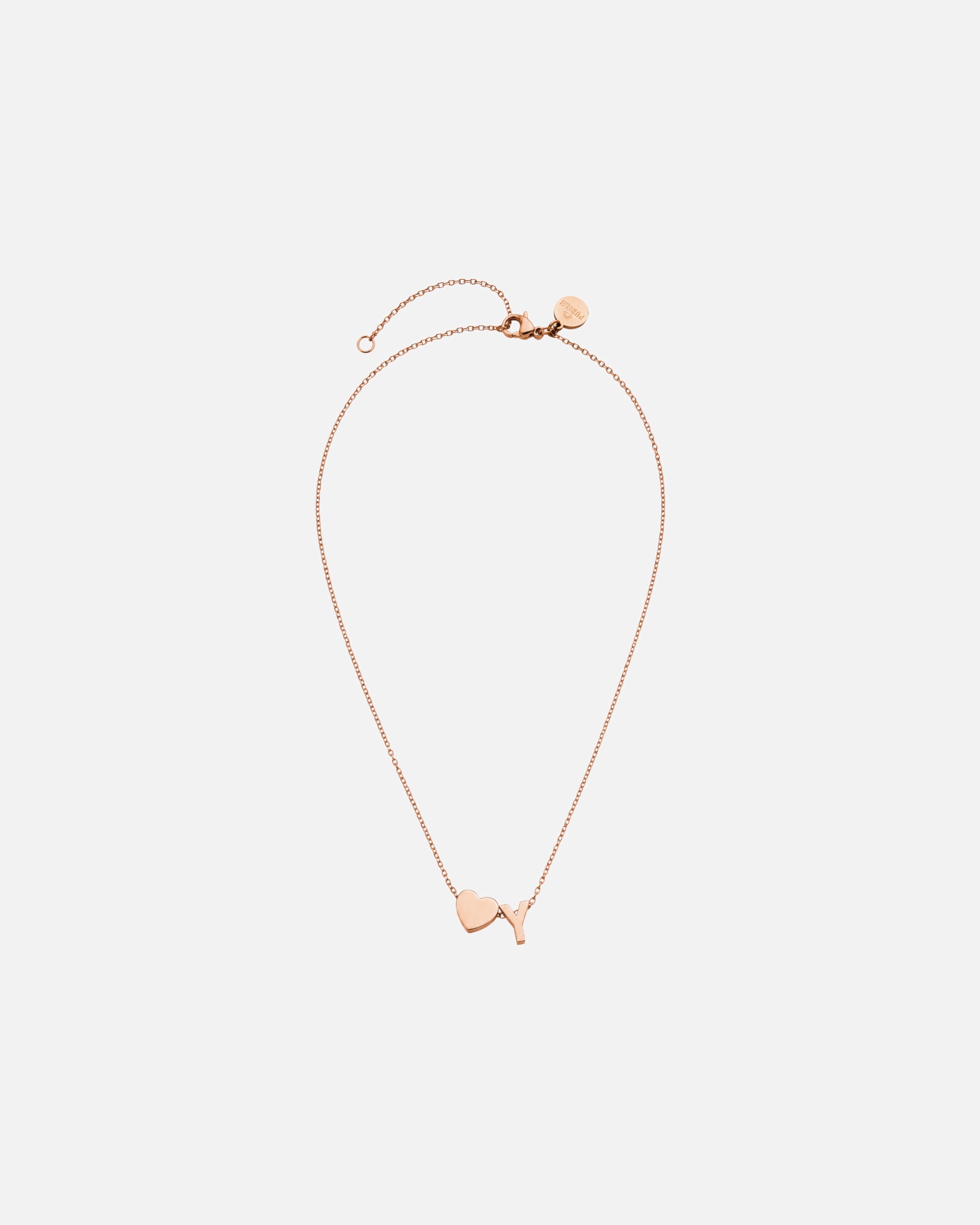 Collana di Unisex Purelei Letter Heart Y Collana 100% acciaio inossidabile Oro