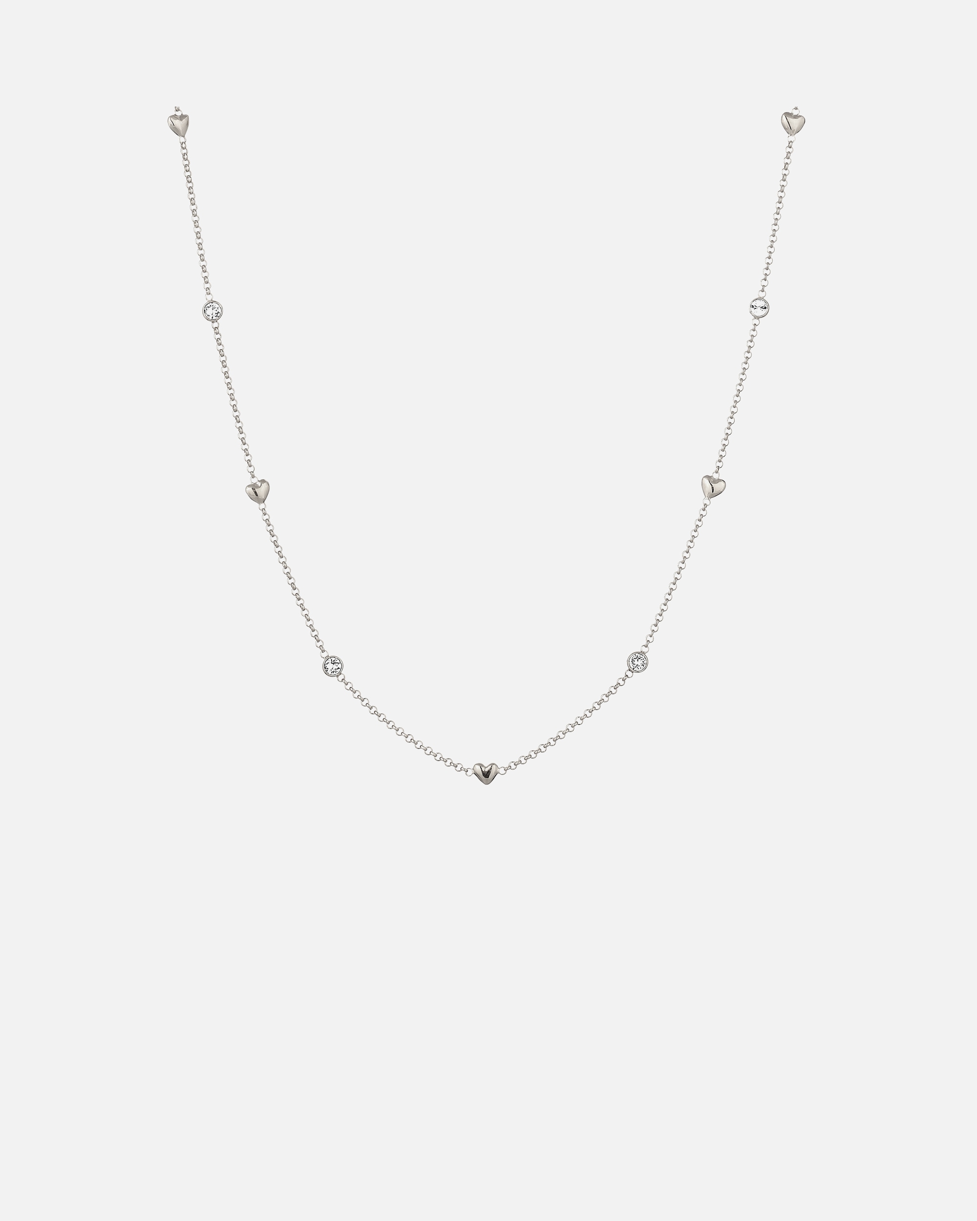 Collana di Femmina Elli Collana corta con pietra Cuore Cristalli Swarovski Bianco 925 Sterling Silver silberfarben