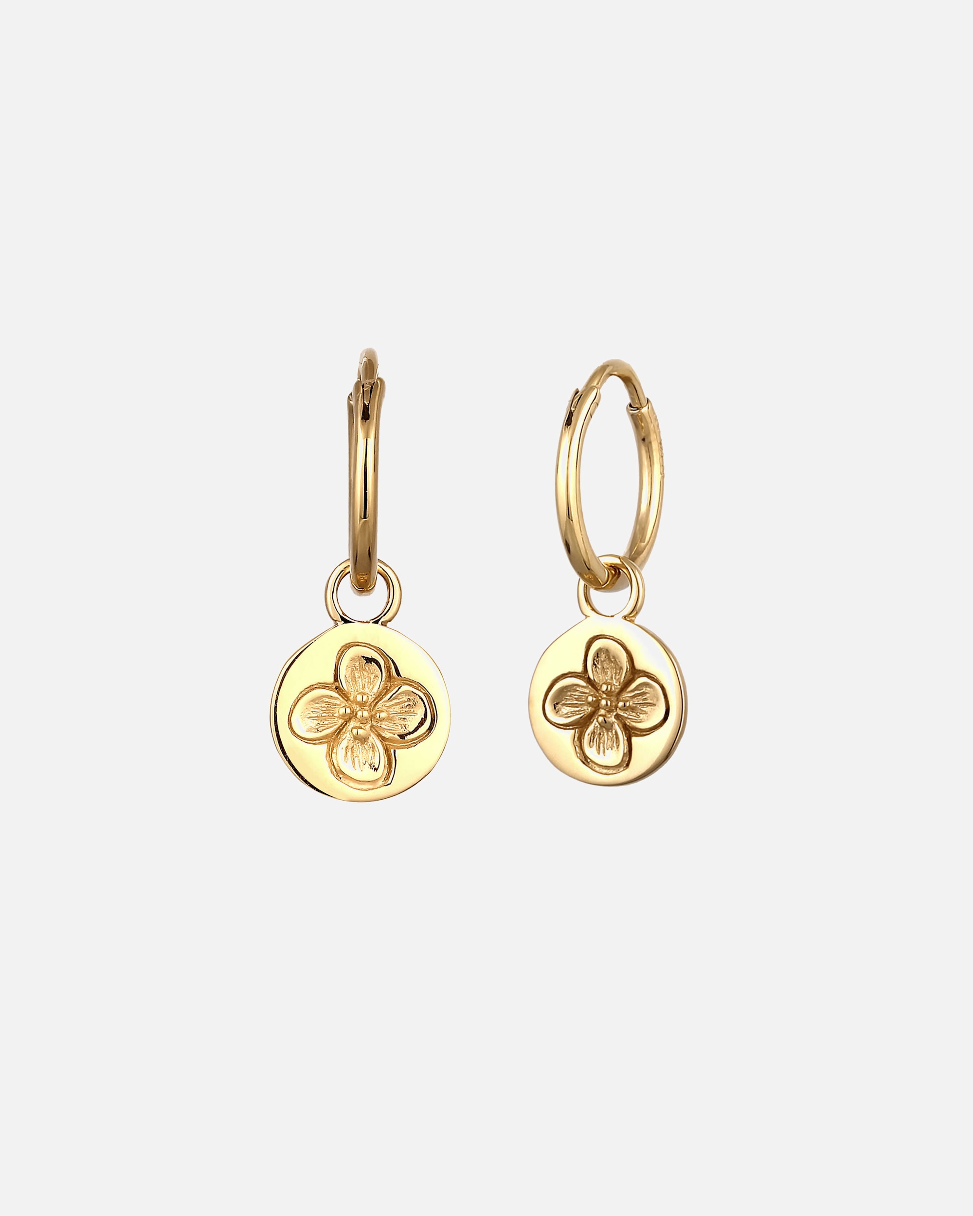 Orecchini di Femmina Elli Orecchini Creole Fiore 925 Sterling Silver goldfarben
