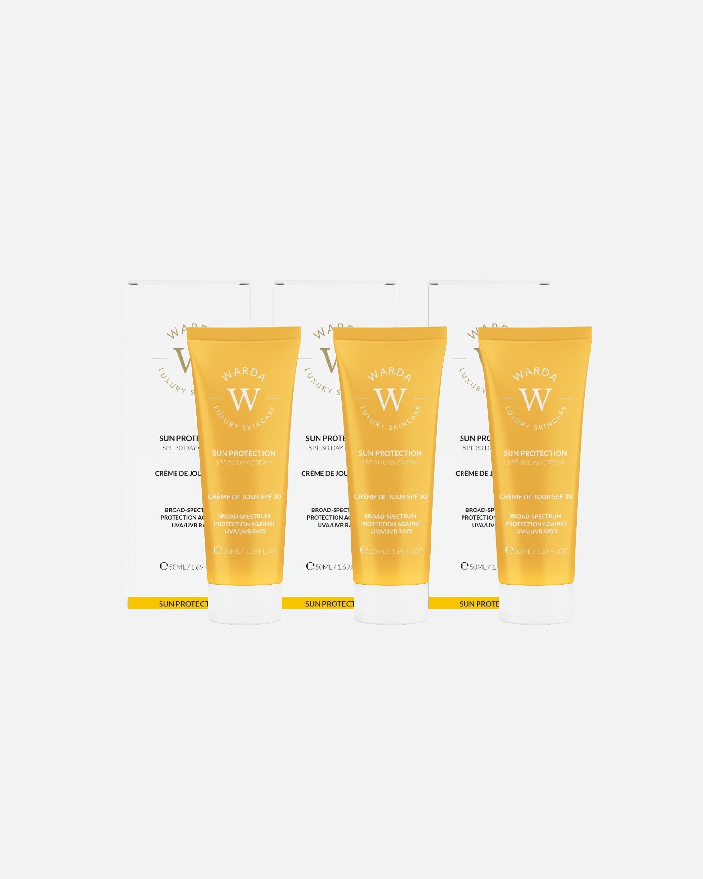 Crema solare di Femmina WARDA LUXURY SKINCARE Trio di creme SPF30 1 pezzo