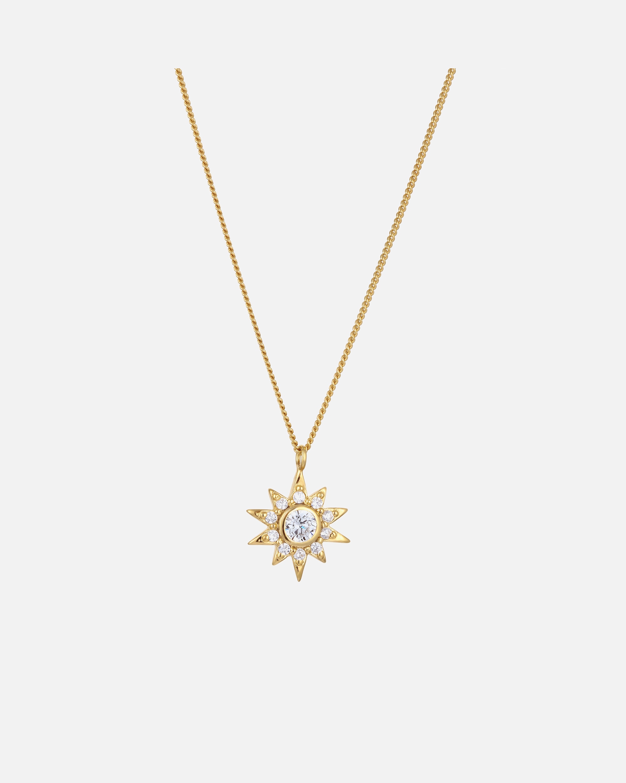 Collana di Femmina Elli Collana corta con pietra Stella Zirconia Bianco 925 Sterling Silver goldfarben