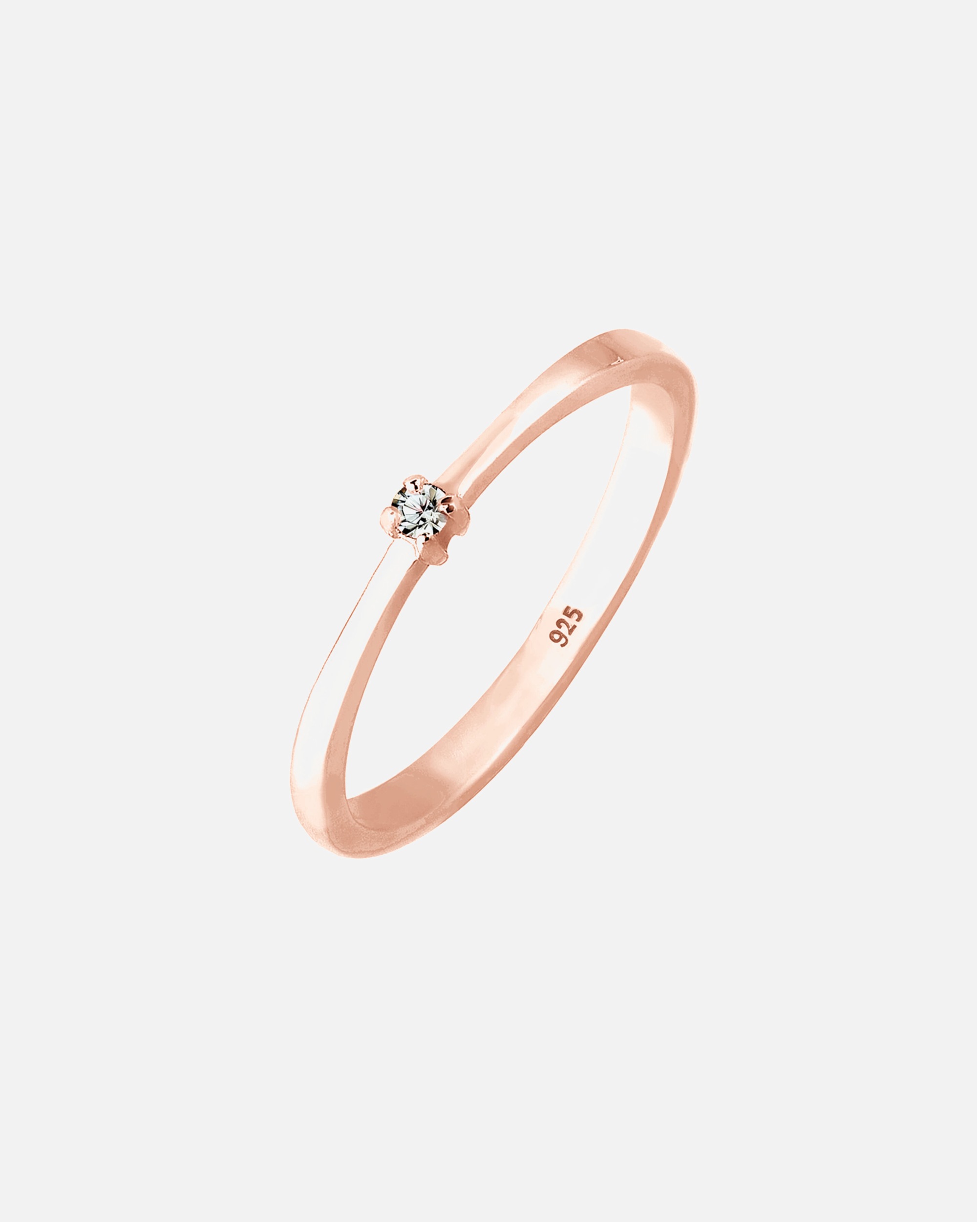 Anello di Femmina Elli Solitario con Cristalli in argento sterling 925 56