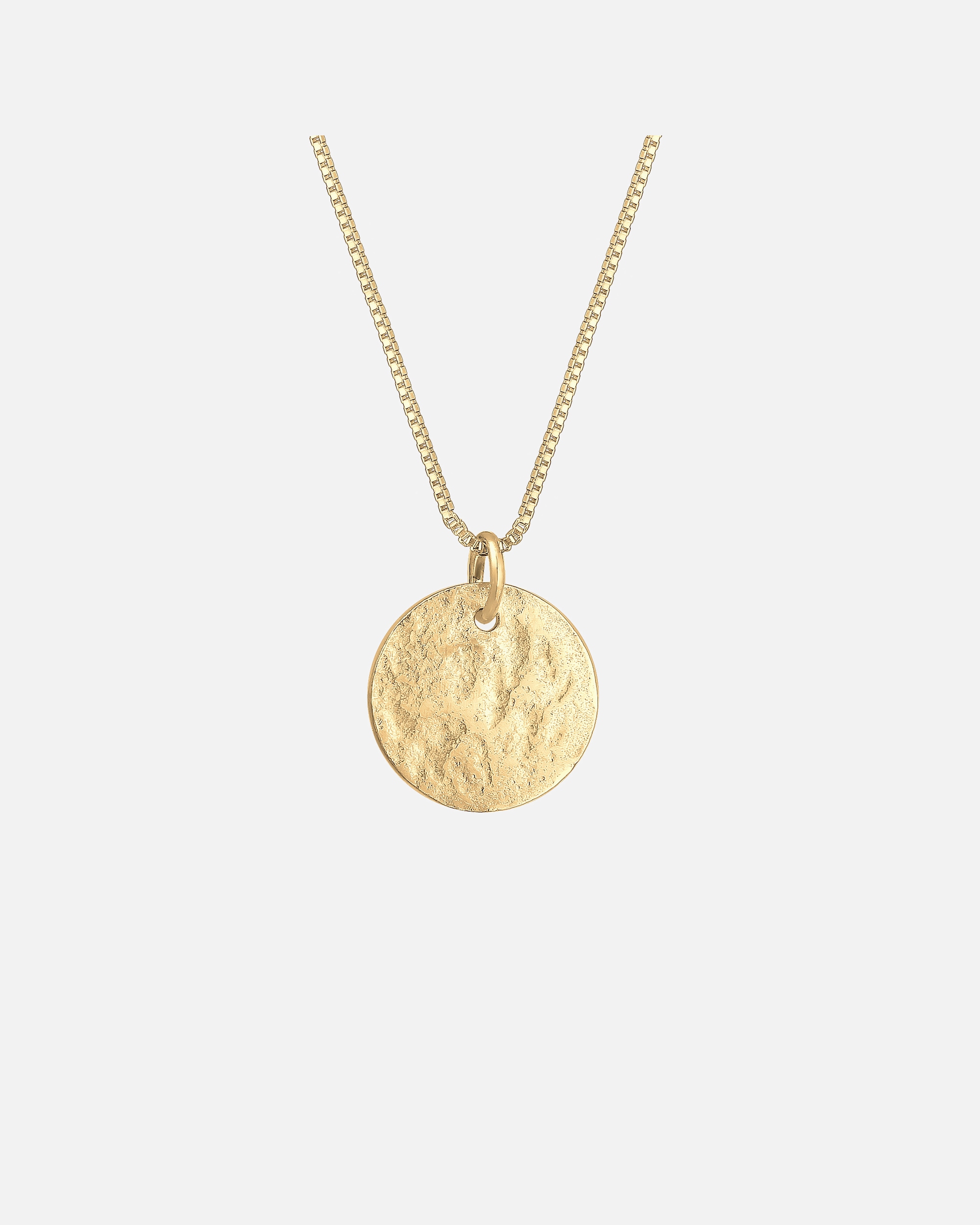 Collana di Femmina Elli Ciondolo Placchetta Martellato in Argento Sterling 925 45