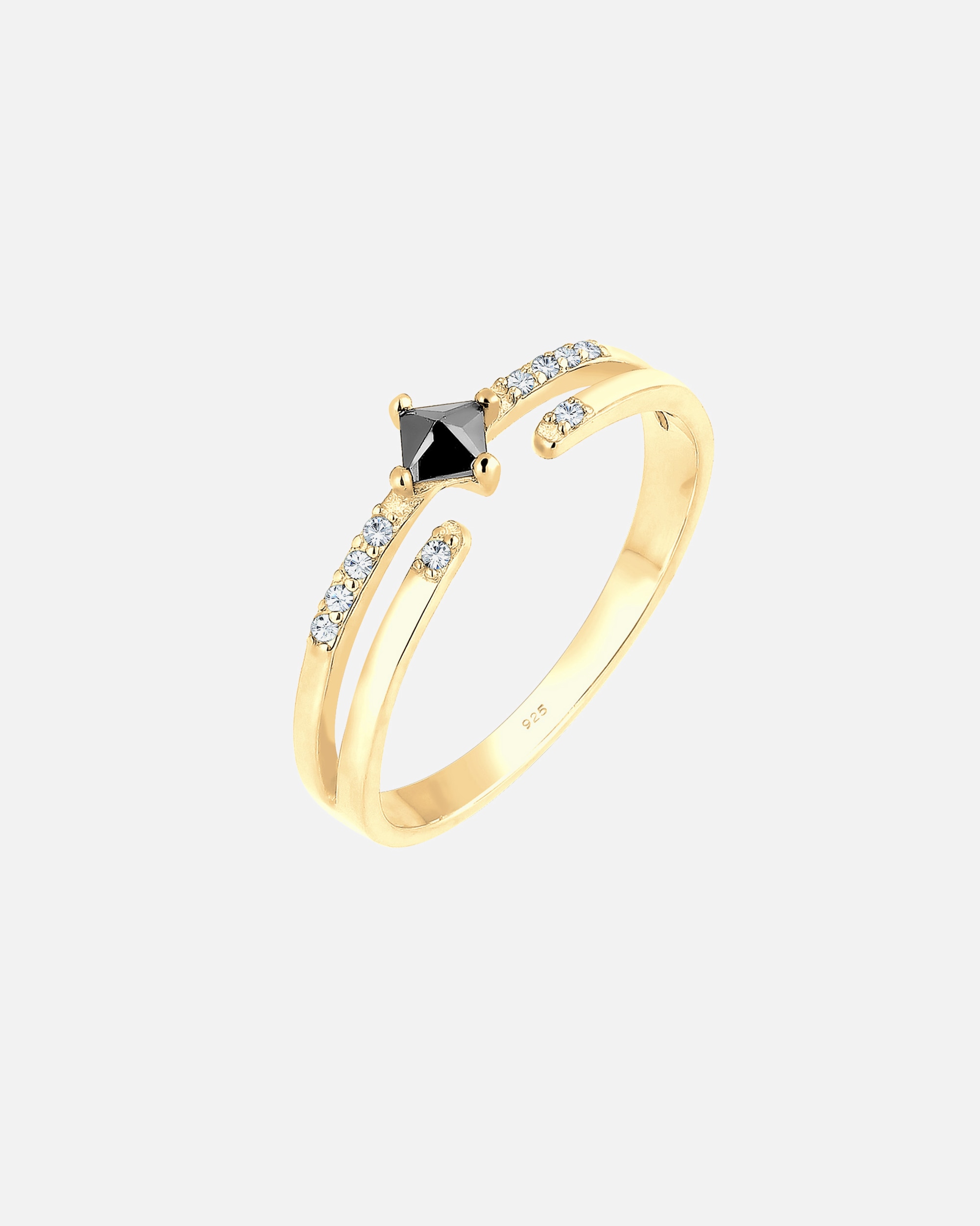 Anello di Femmina Elli Moderna con Pietre di Zirconia con Cristallo in argento sterling 925 54