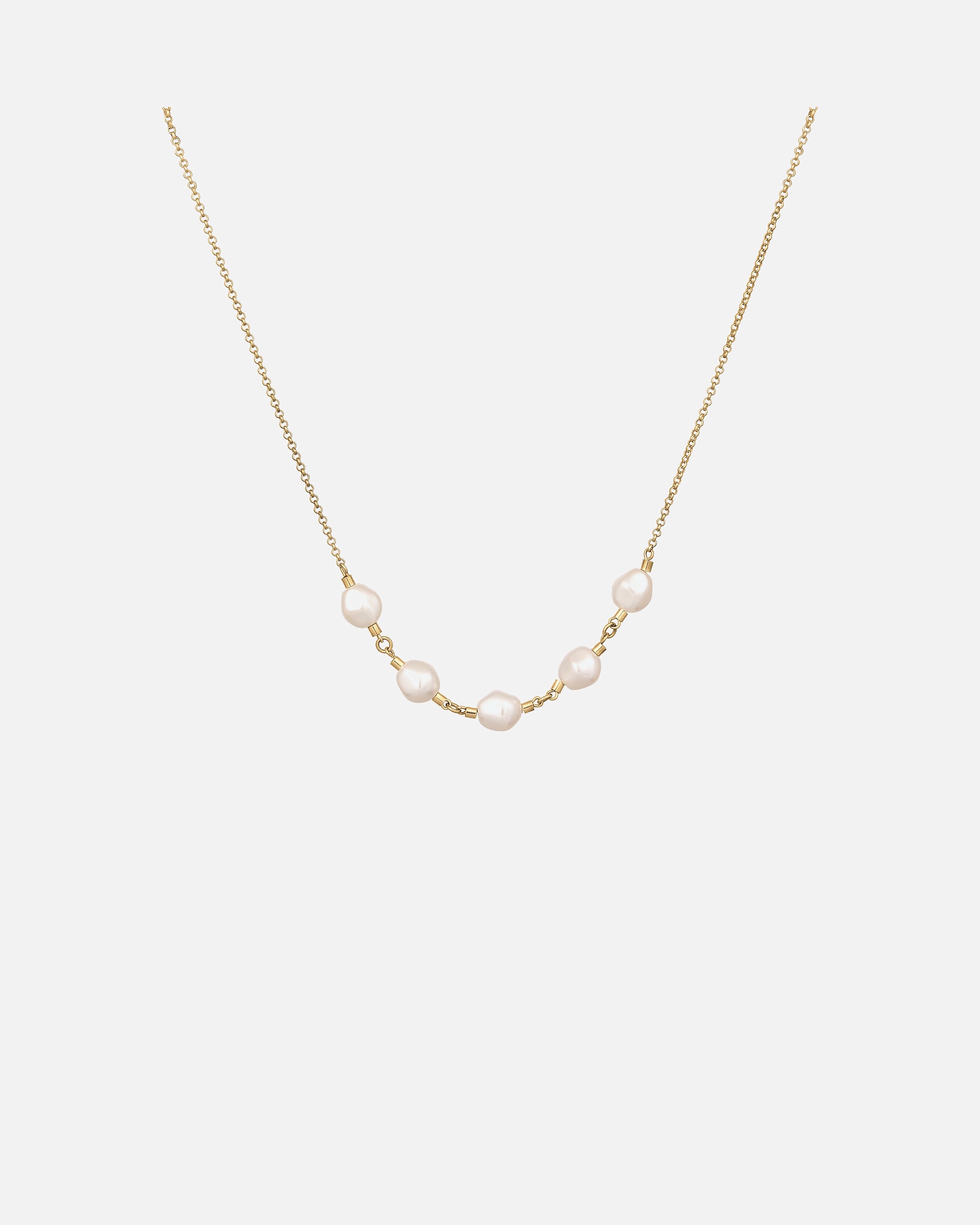 Collana di Femmina Elli Collana corta con perle Swarovski Pearl Bianco 925 Sterling Silver goldfarben