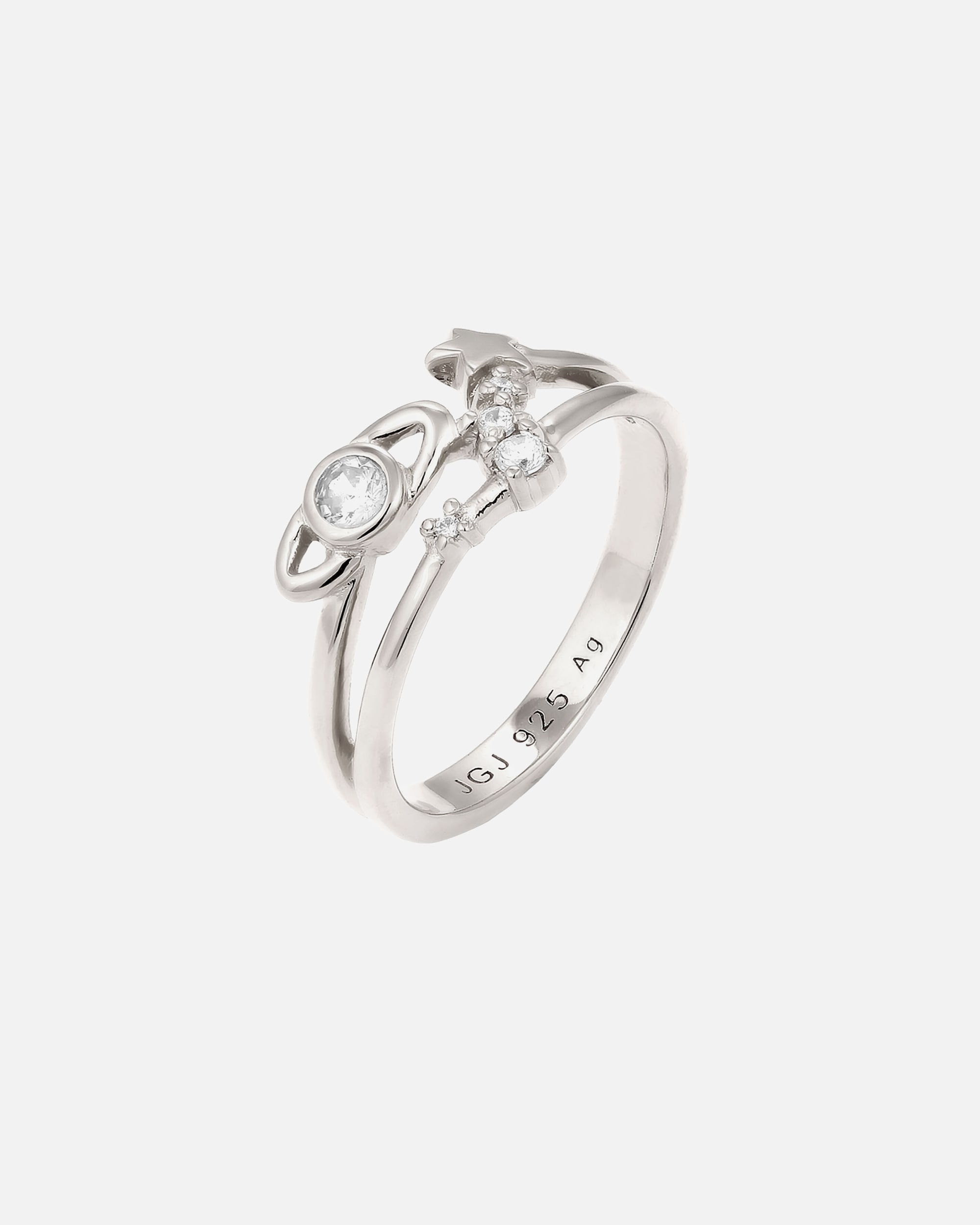 Anello di Femmina Elli Anello Stella Zirconia Bianco 925 Sterling Silver 56