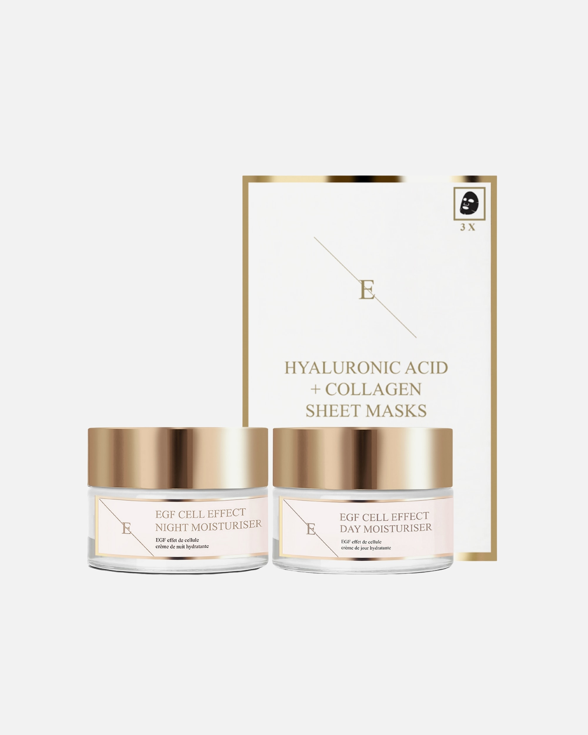 Set cura del viso di Femmina Trio completo per la cura della pelle EGF 1 pezzo