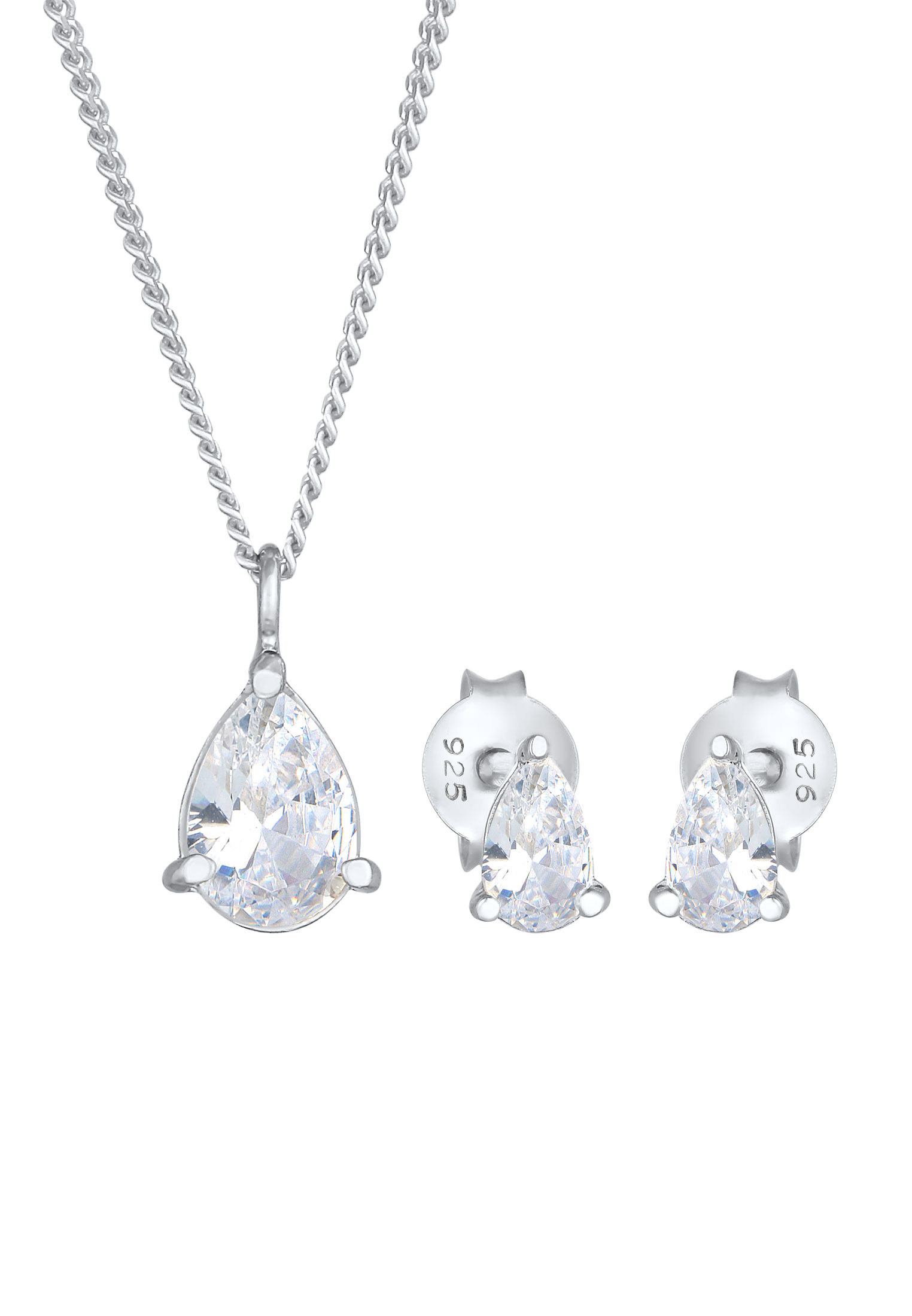 Citerna Orecchini Pendenti Donna In Argento 925 Con Zirconia - Eleganti E Leggeri