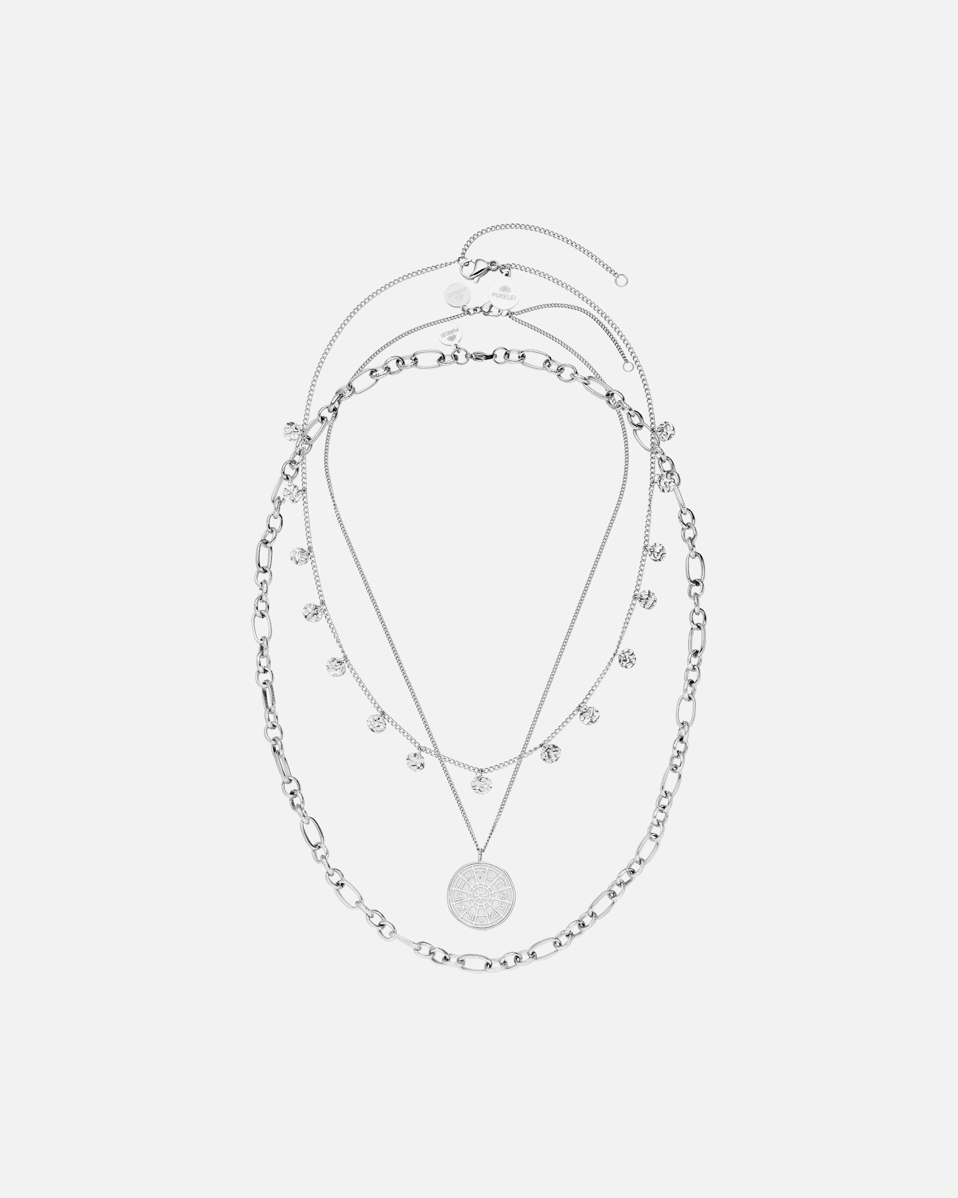 Set Gioielli di Unisex Purelei Hanalei Collanas 100% acciaio inossidabile Argento
