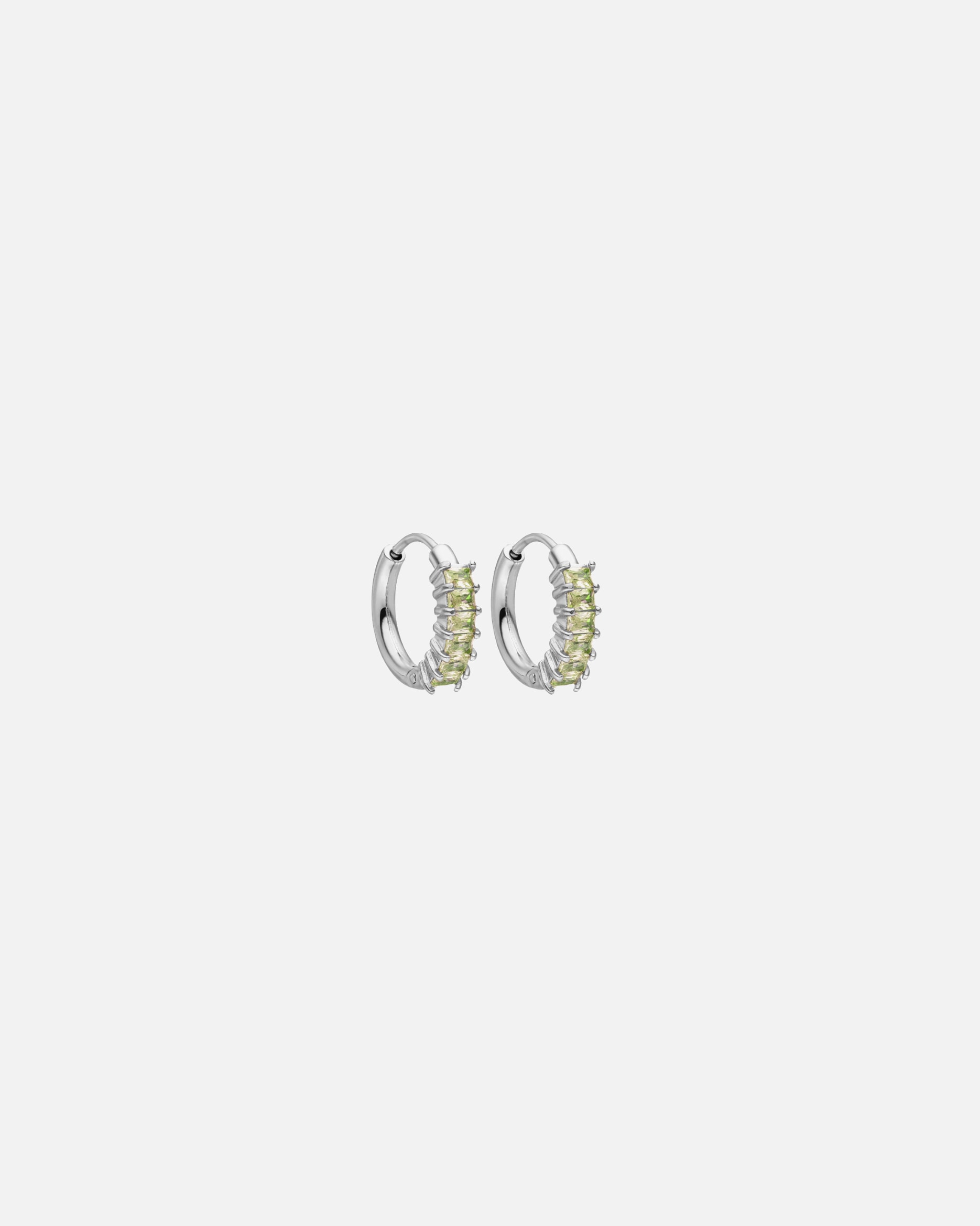 Orecchini di Unisex Purelei Green Love Orecchini 100% acciaio inossidabile Argento
