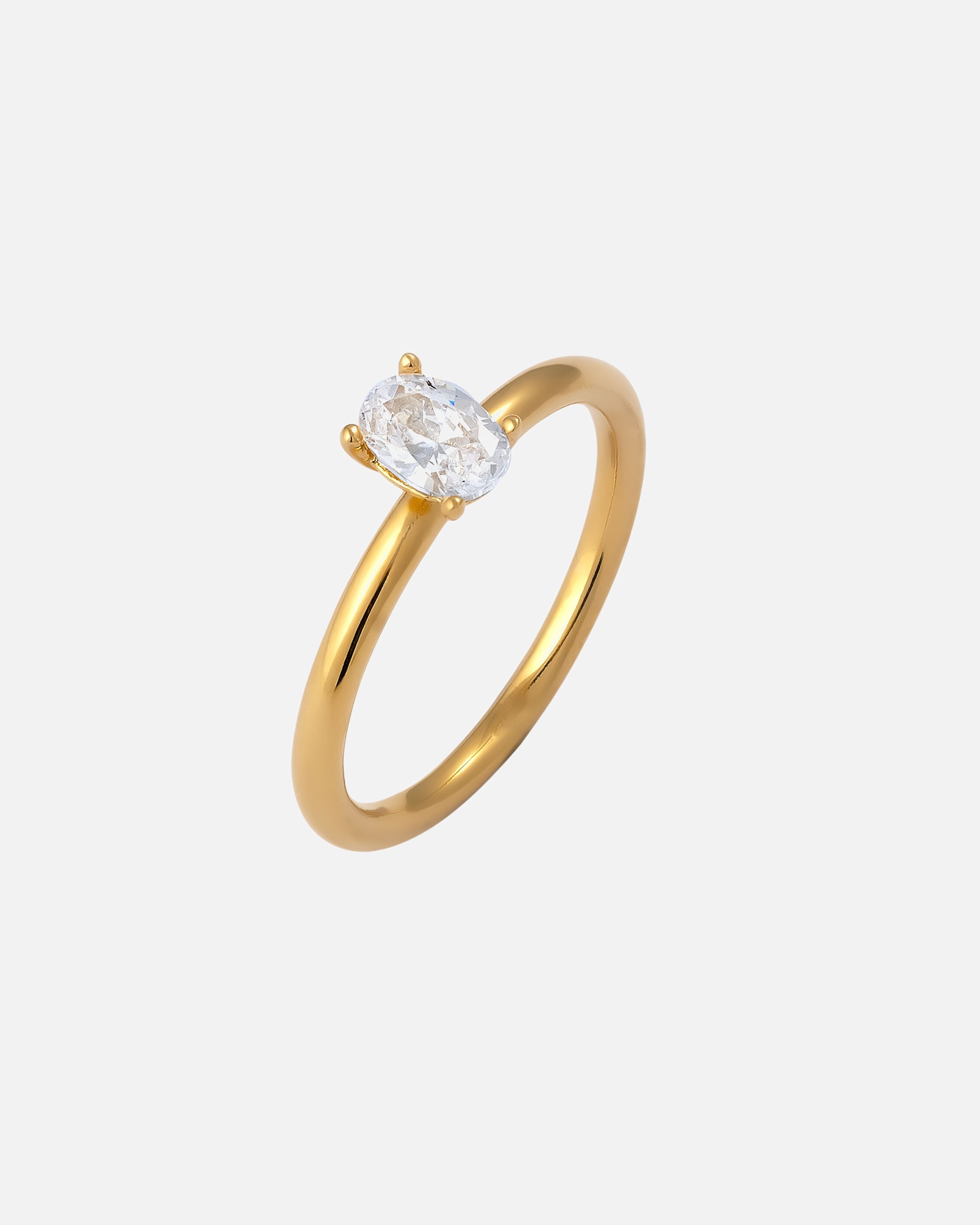 Anello di Femmina Elli Anello ovale Zirconia Bianco 925 Sterling Silver 54