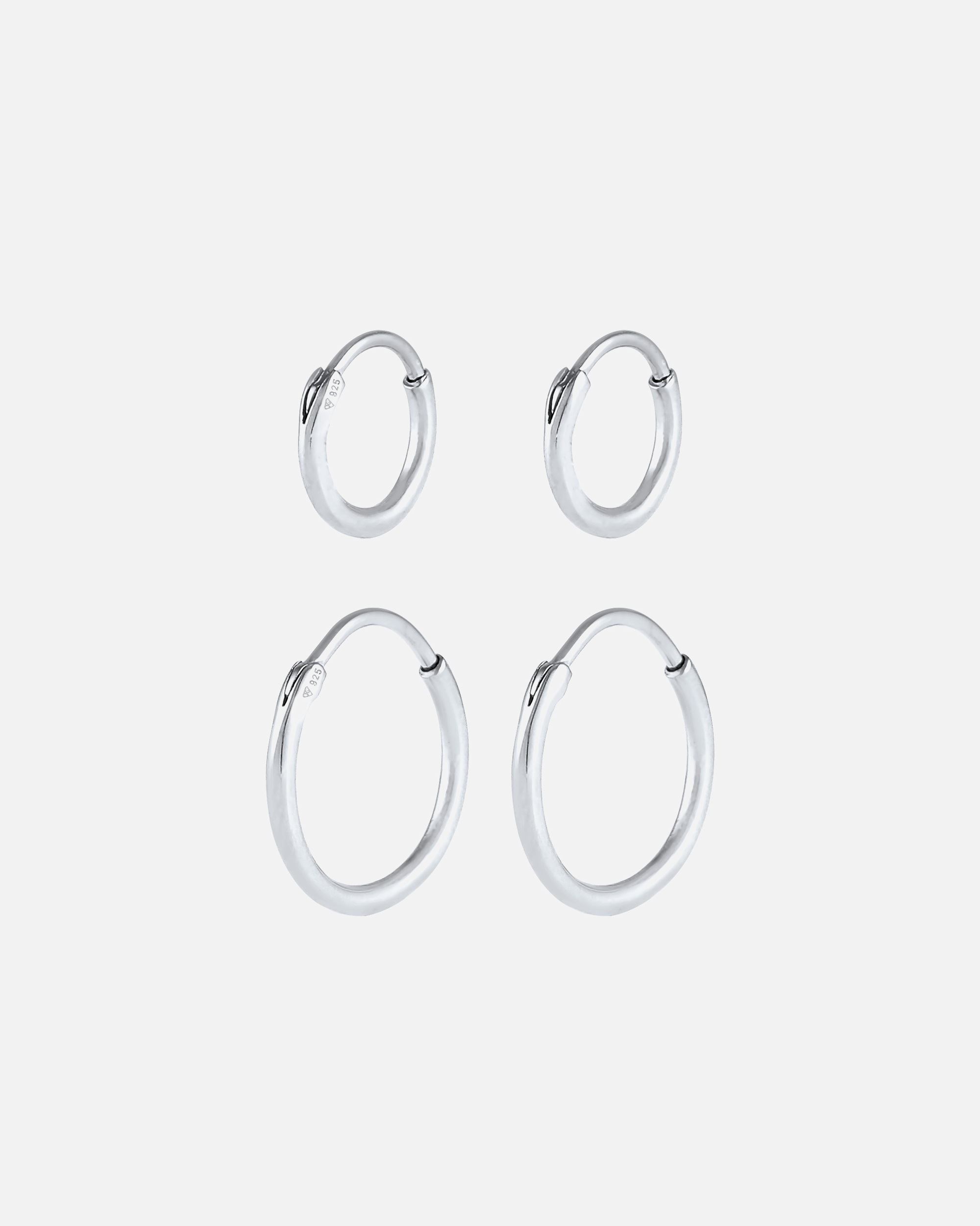 Orecchini di Femmina Elli Set Orecchini 925 Sterling Silver Creoles silberfarben