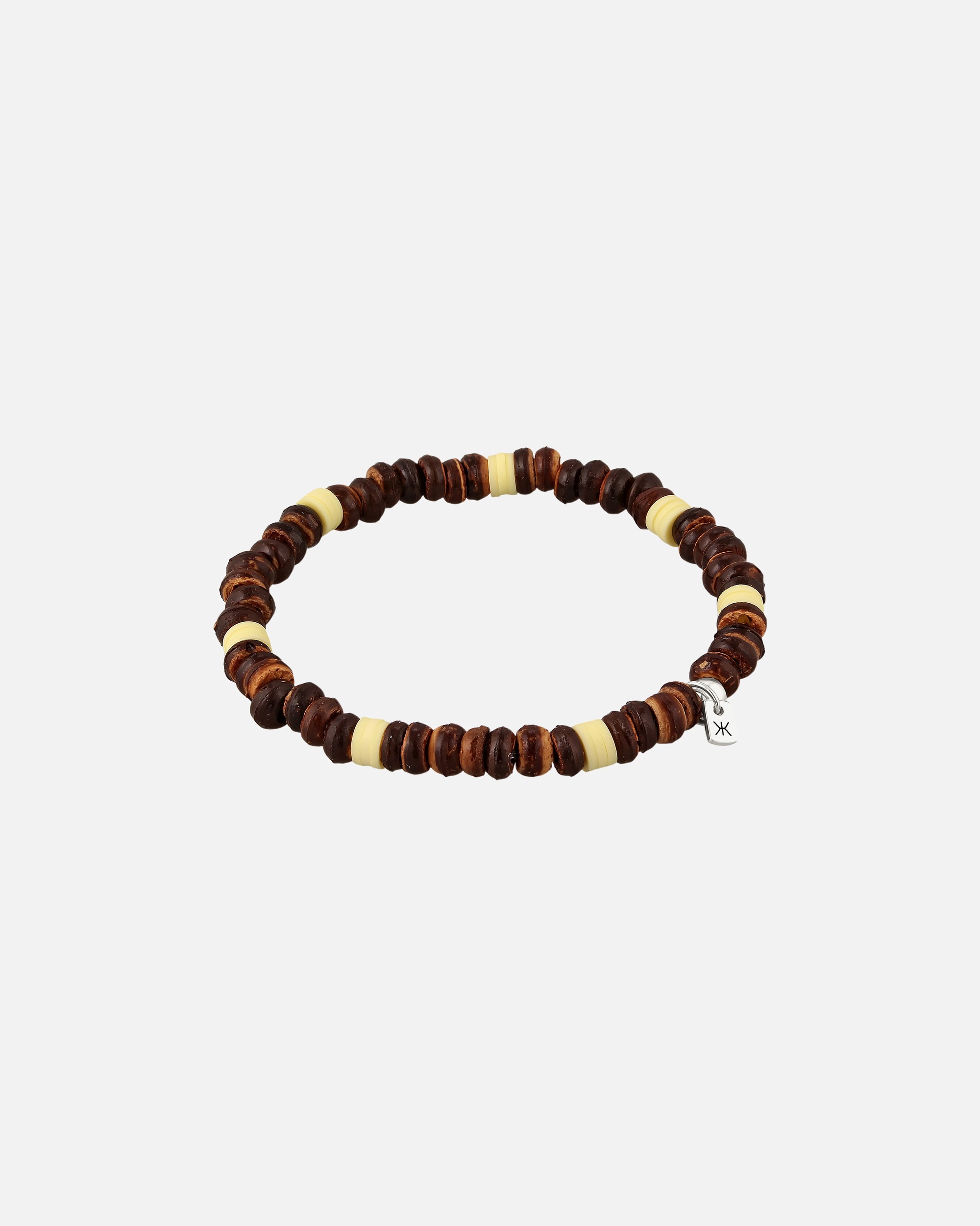 Braccialetto di Maschio KUZZOI Braccialetto con perline Marrone 925 Sterling Silver 19