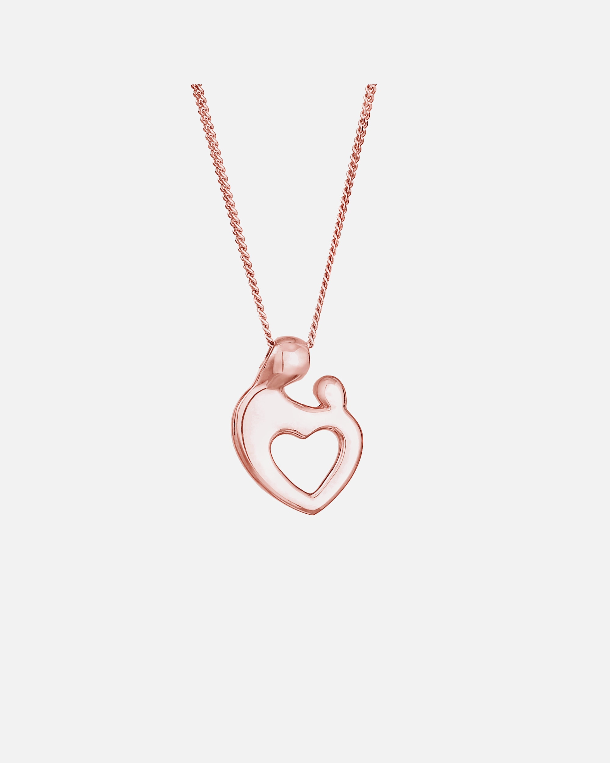 Collana di Femmina Elli Madre Bambino Cuore Legame in Argento Sterling 925 45