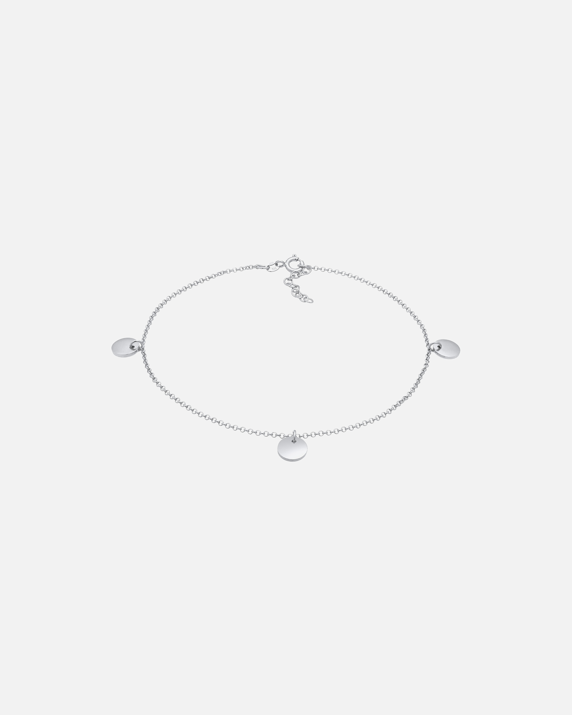 Gioielleria di Femmina Elli Cavigliera placchetta ciondolo Geo in argento sterling 925 silberfarben