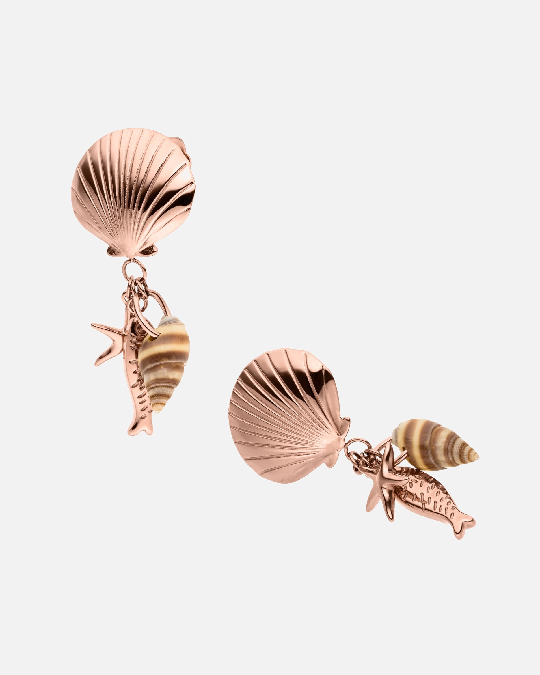 Orecchini di Unisex Purelei Ocean Crush Orecchini 100% acciaio inossidabile Oro rosa