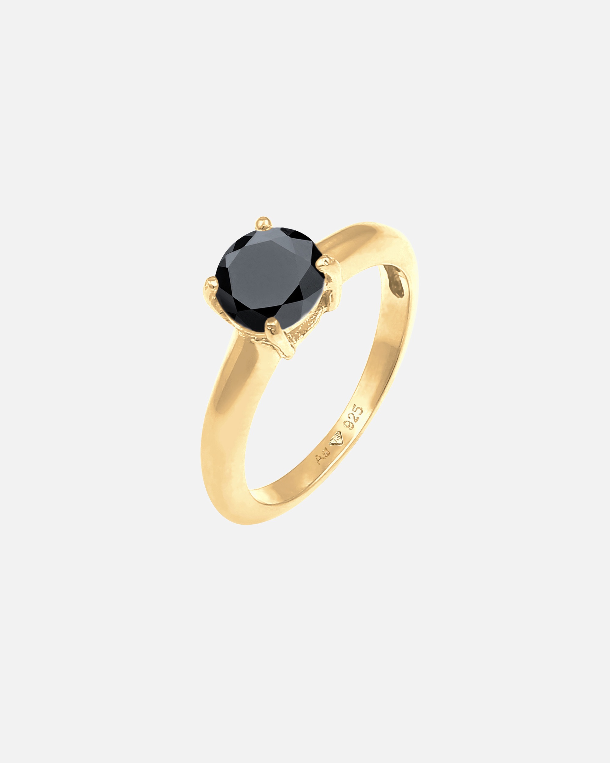 Anello di Femmina Elli Solitario Classico con Cristalli di Zirconia in Argento Sterling 925 52