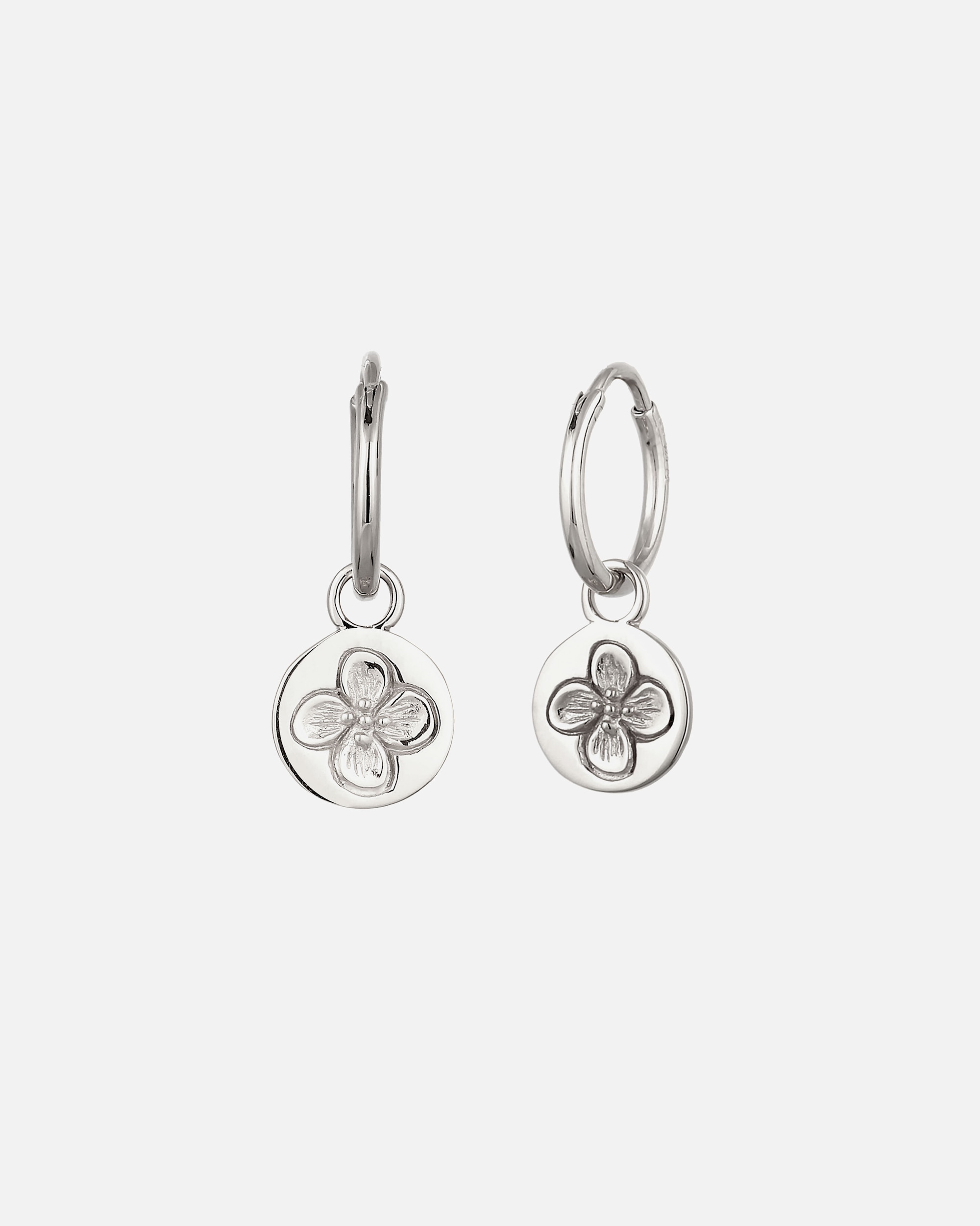 Orecchini di Femmina Elli Orecchini Creole Fiore 925 Sterling Silver silberfarben