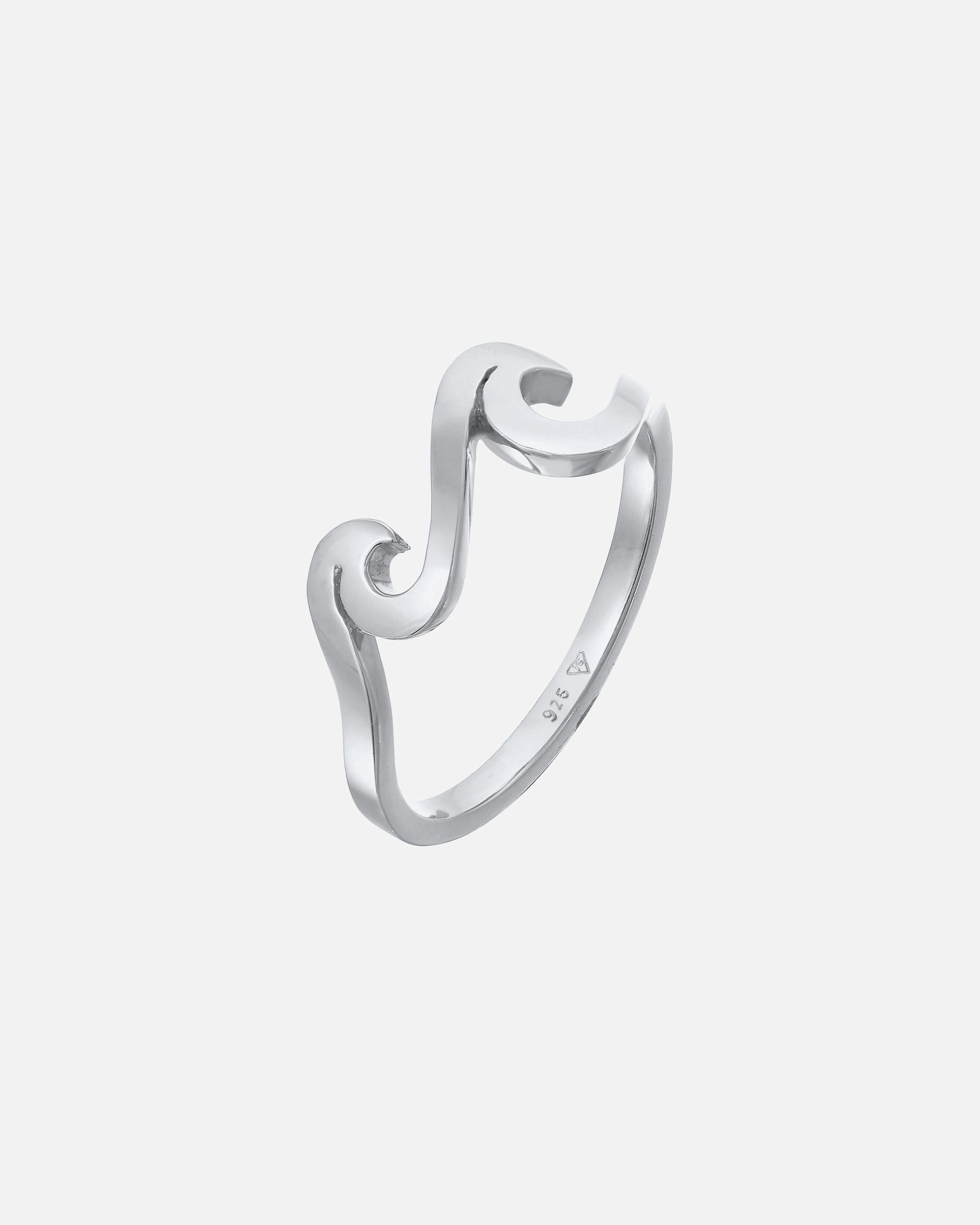 Anello di Femmina Elli Onde Marittima di Base in Argento Sterling 925 52