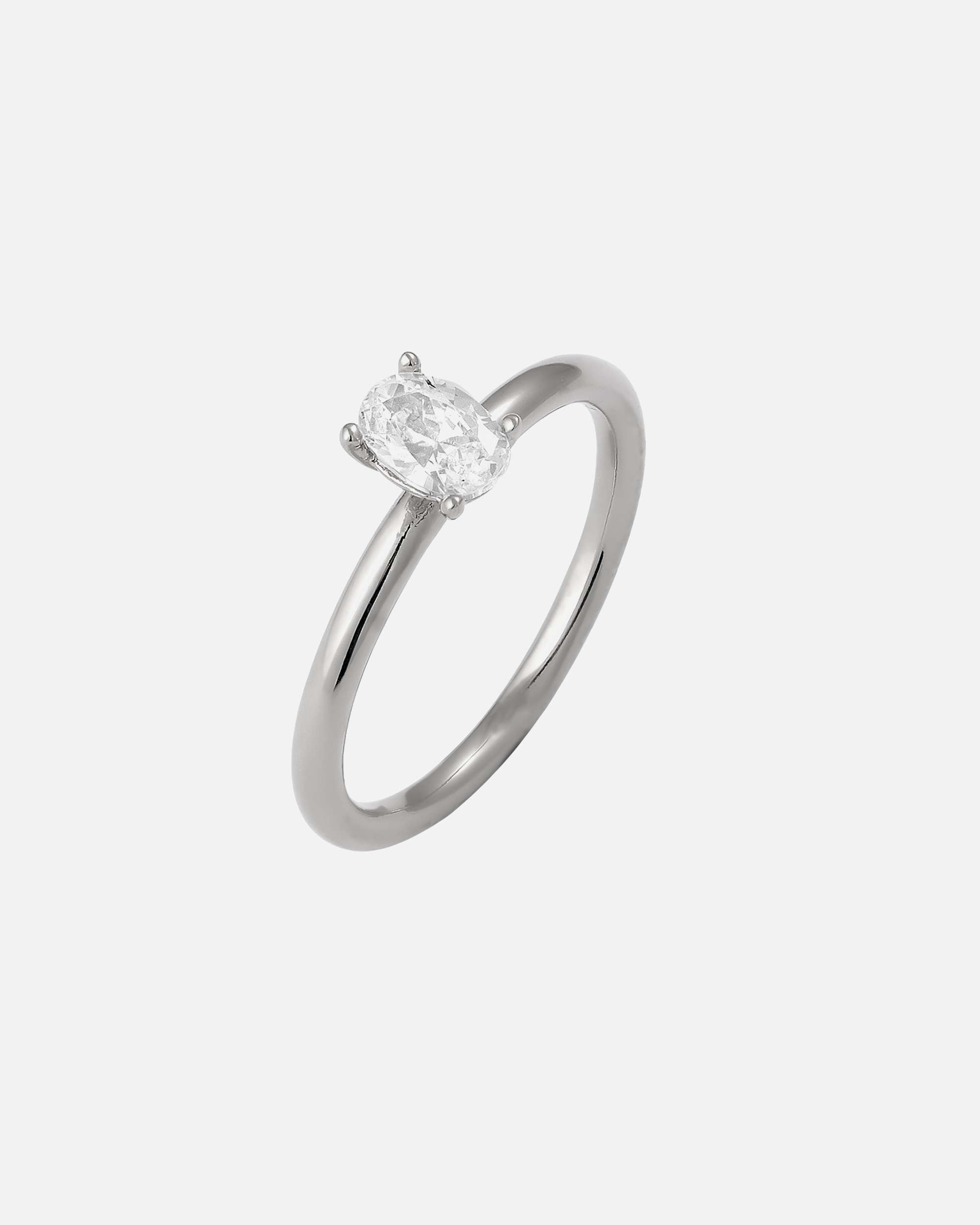 Anello di Femmina Elli Anello ovale Zirconia Bianco 925 Sterling Silver 54