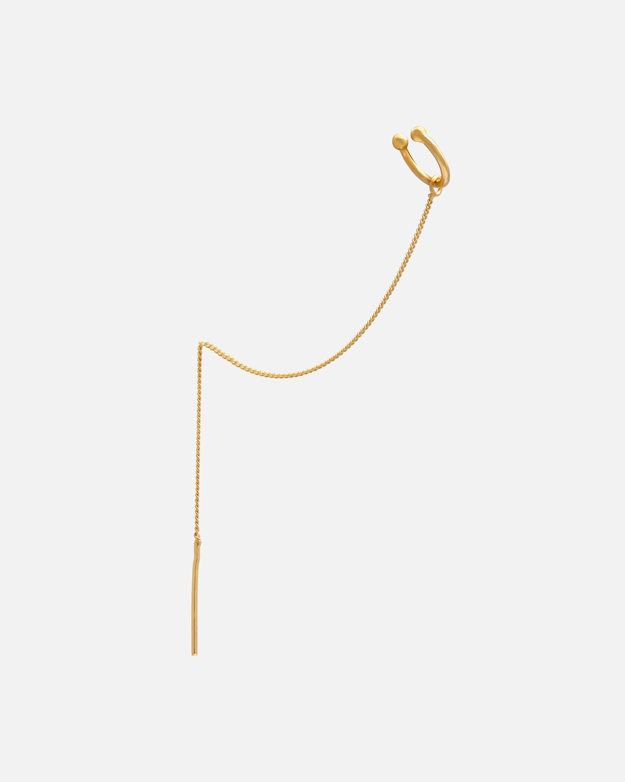 Ear Cuff di Femmina Elli Earcuff da infilare con catena in Argento Sterling 925 di tendenza goldfarben