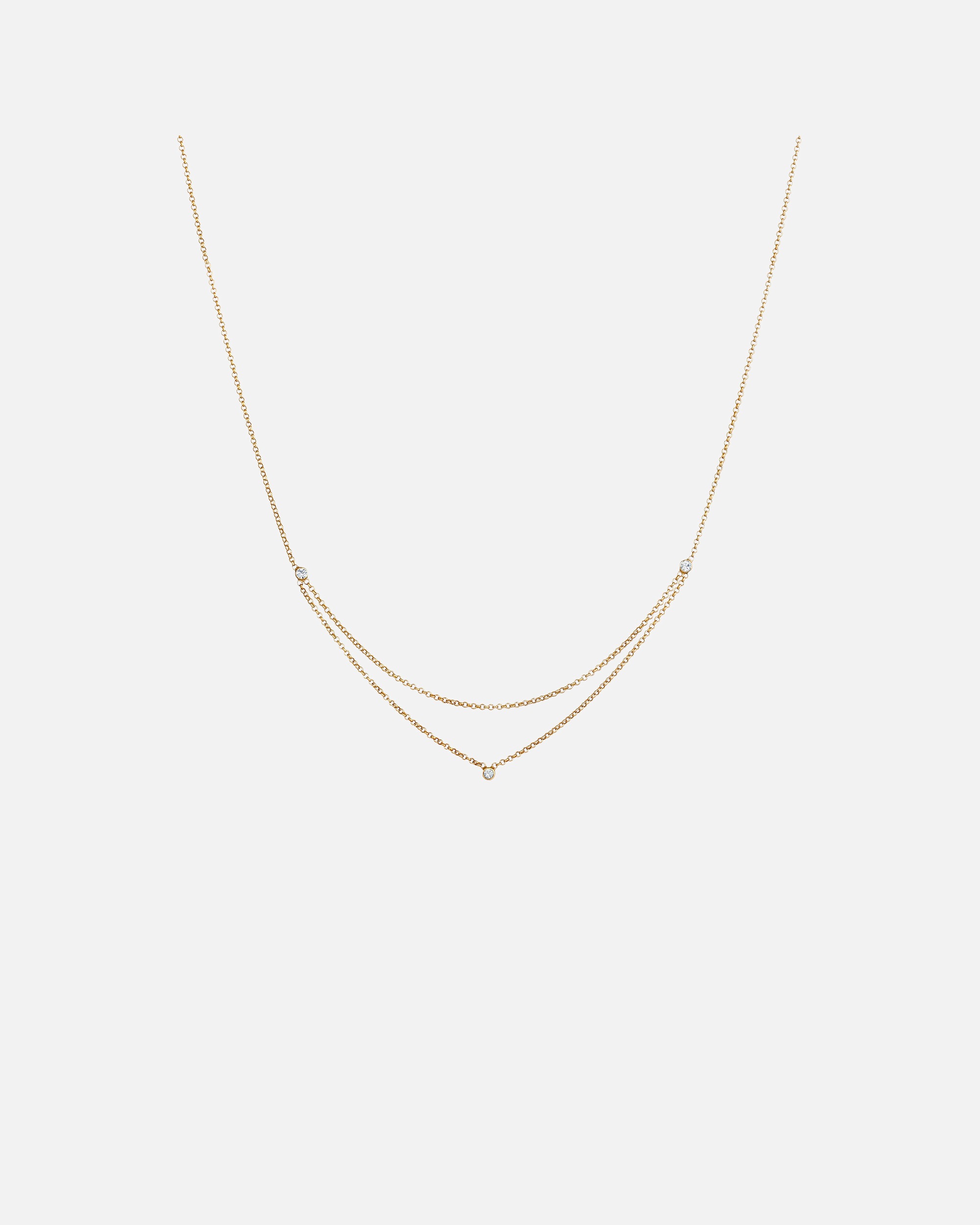 Collana di Femmina Elli Strati di Base con Cristalli in Argento Sterling 925 goldfarben