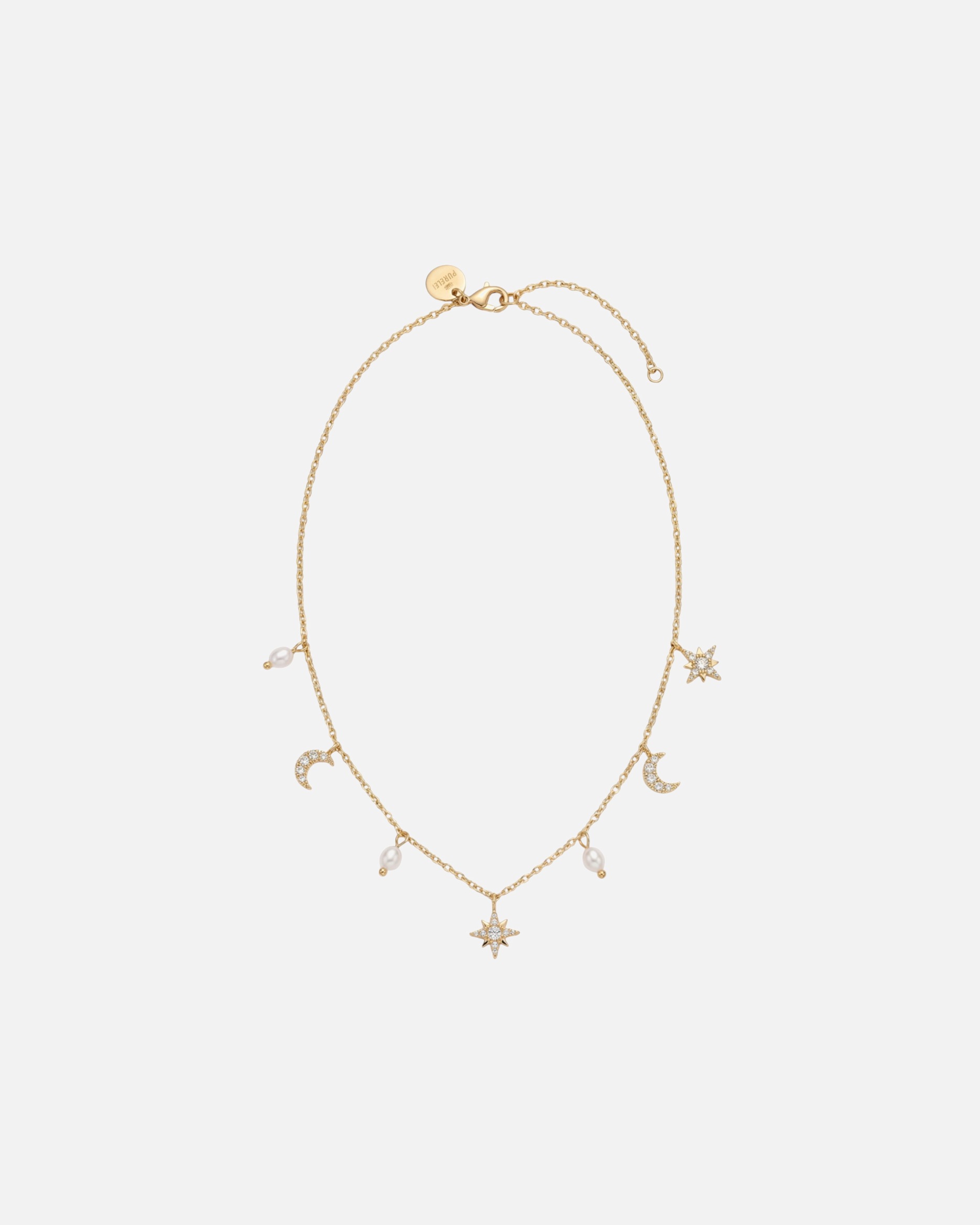 Collana di Unisex Purelei Night Glow Collana 100% acciaio inossidabile Oro