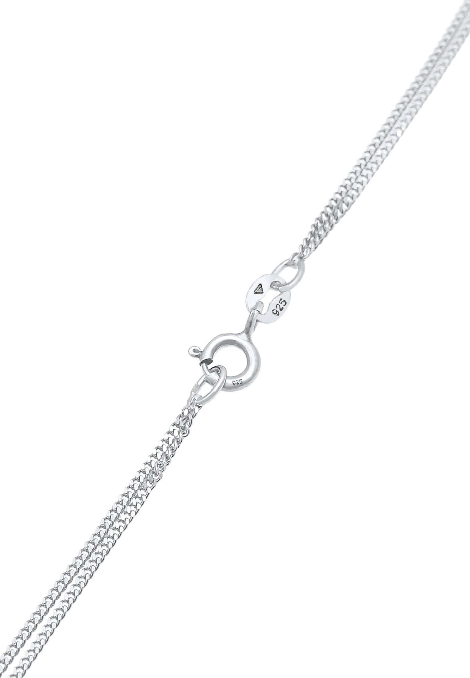 Collana Con Pendente In Cristallo Elli, Argento 925, Donna, Certificata, Lunghezza 45 Cm