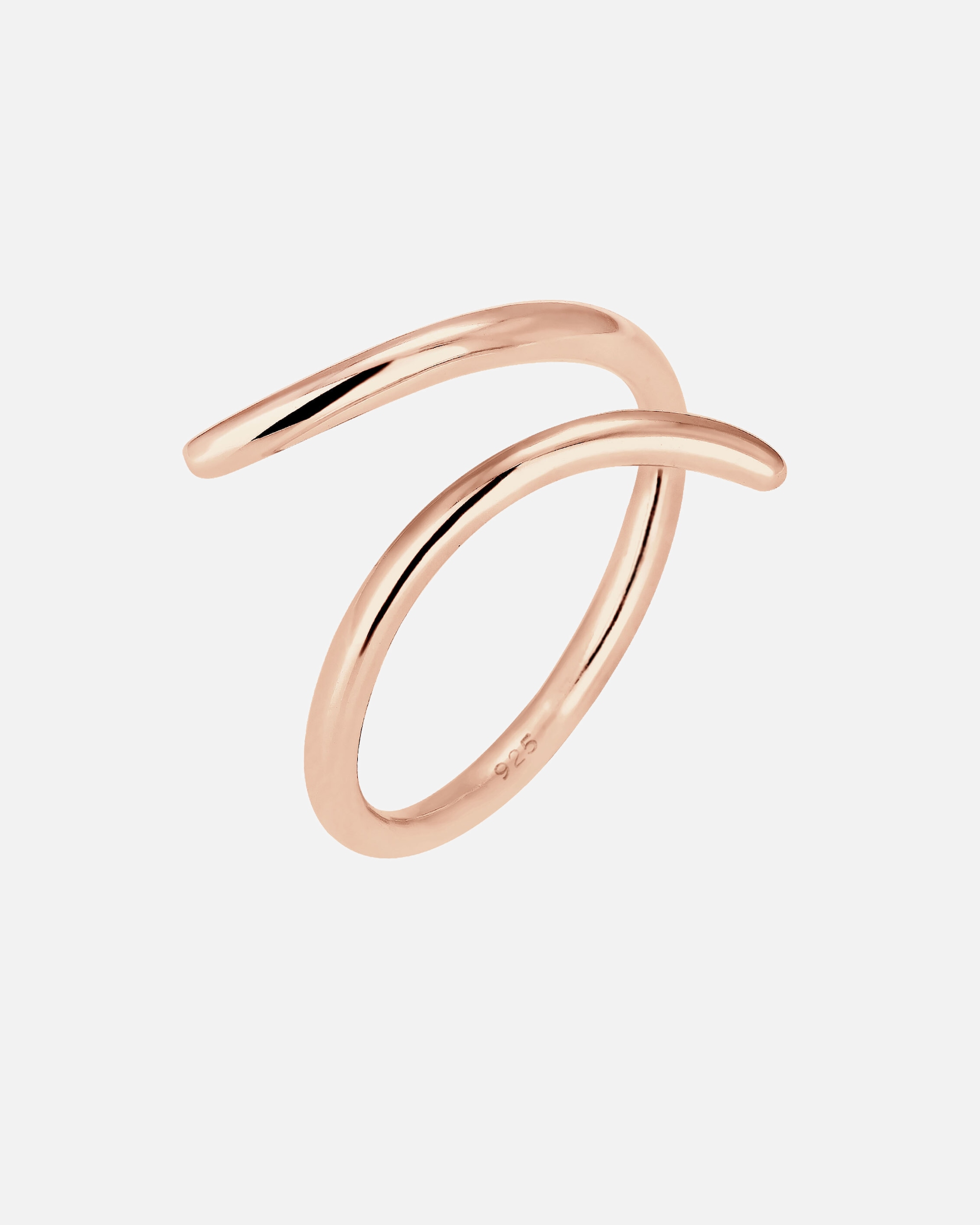 Anello di Femmina Elli Avvolgimento Statement Geo in Argento Sterling 925 52