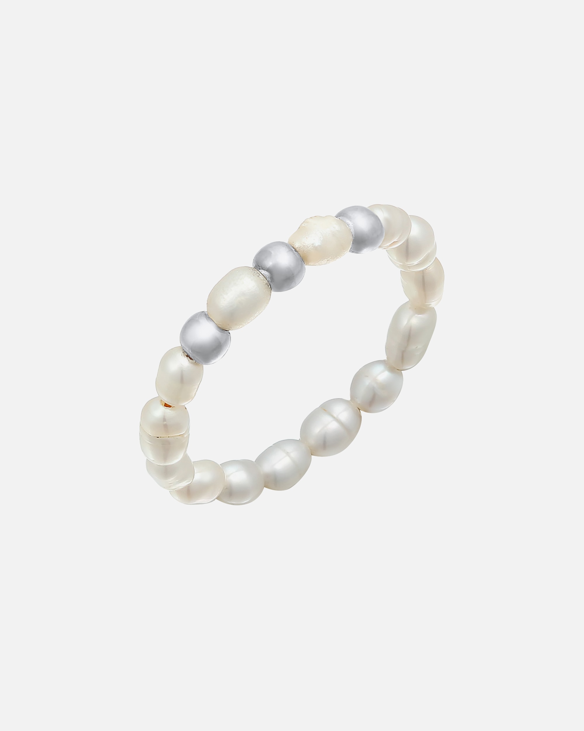 Anello di Femmina Elli Anello aperto con le perle d'acqua dolce in argento sterlino 925 placcato oro 58