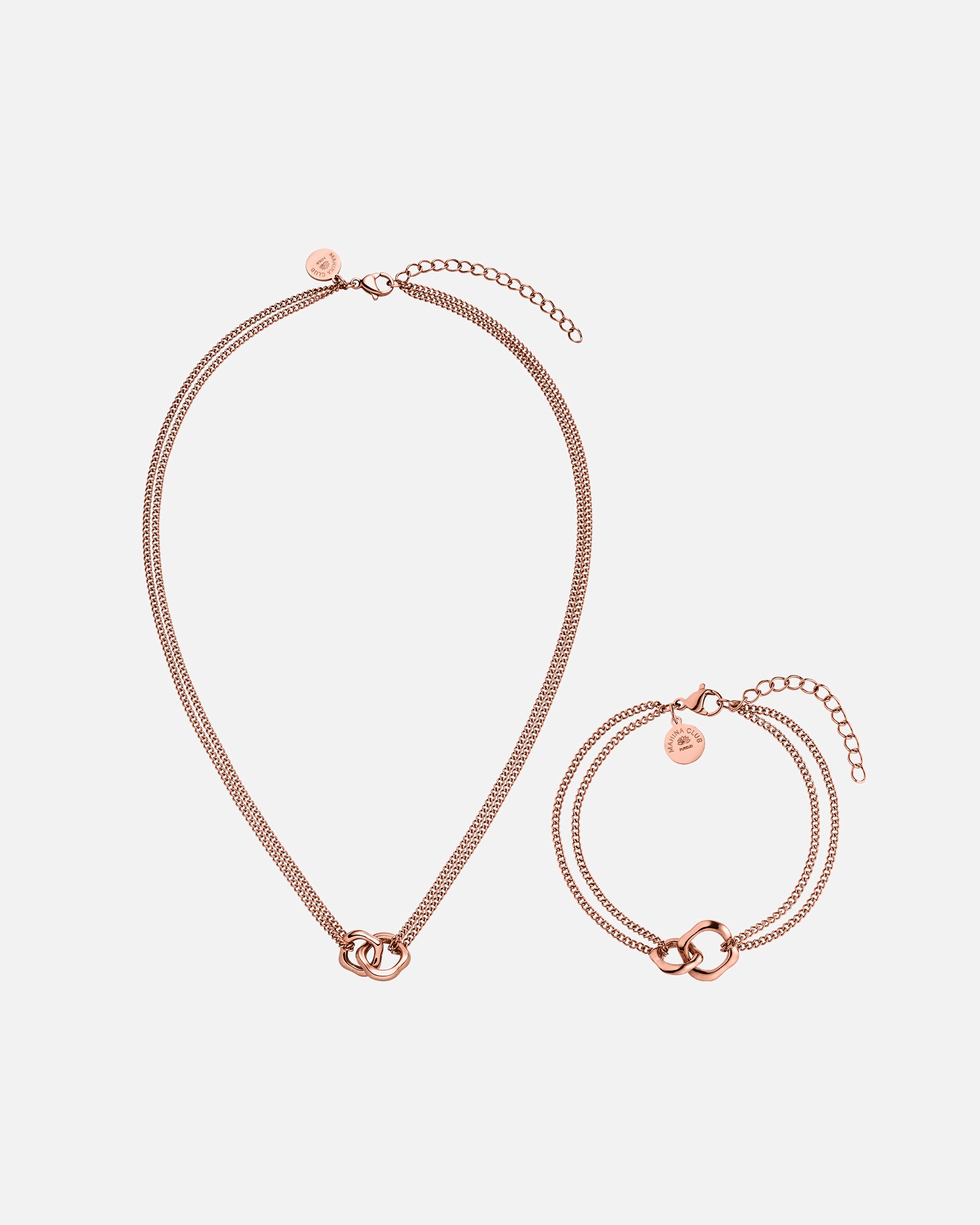 Set Gioielli di Unisex Purelei Bond Set di gioielli 100% acciaio inossidabile Oro rosa