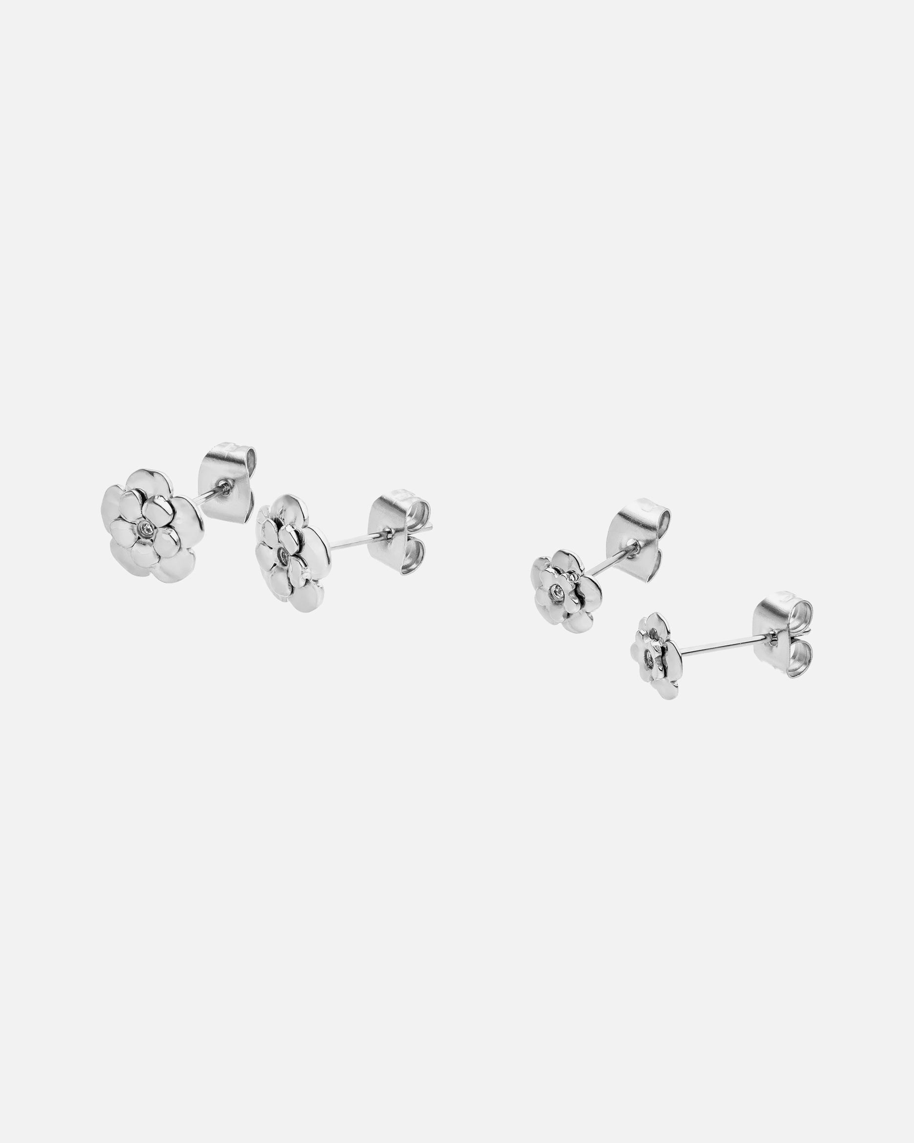 Orecchini di Unisex Purelei Fiore Set di orecchini 100% acciaio inossidabile Argento