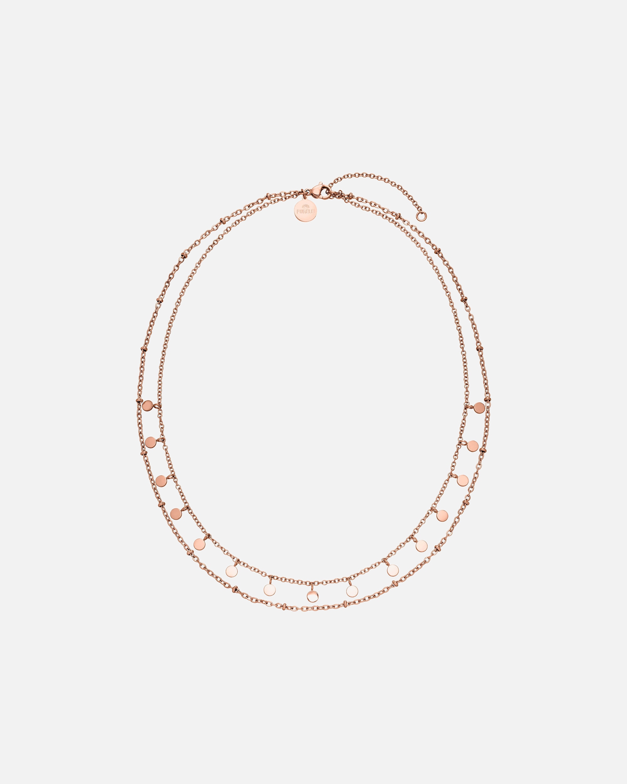 Collana di Femmina Purelei Plain Collana 100% acciaio inossidabile Oro rosa
