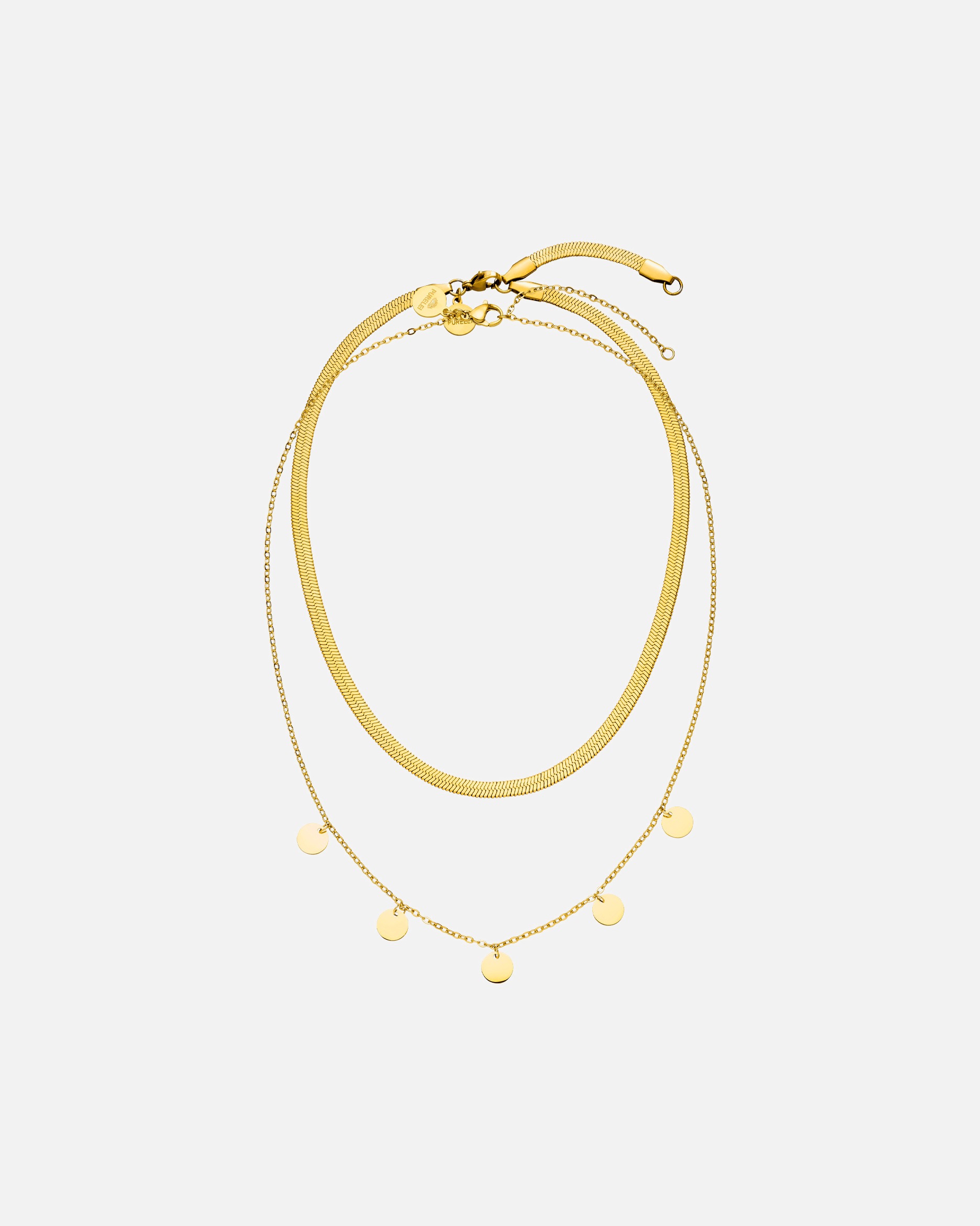 Set Gioielli di Unisex Purelei Positivity Collanas 100% acciaio inossidabile Oro