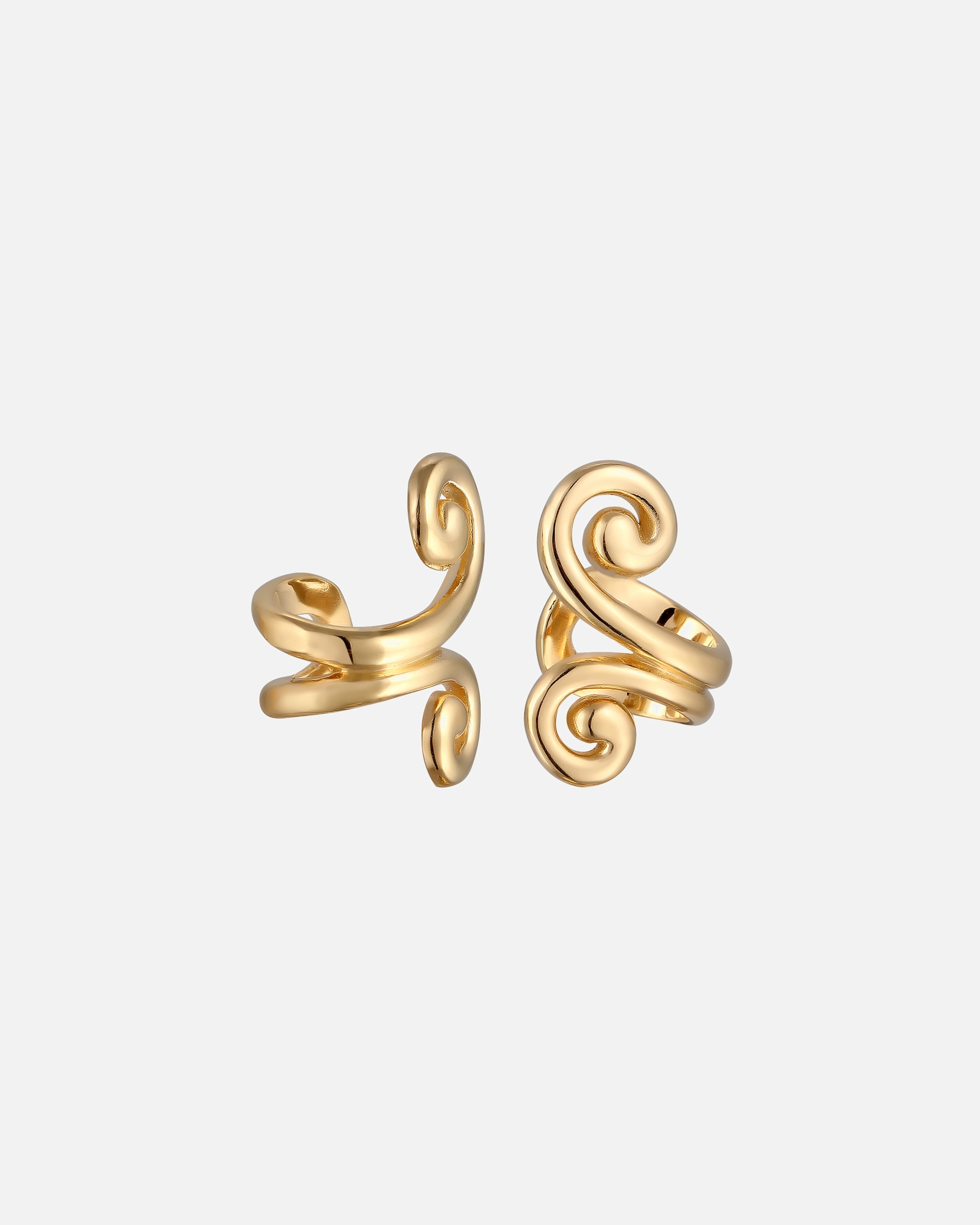 Orecchini di Femmina Elli Earcuff Spirale 925 Sterling Silver goldfarben