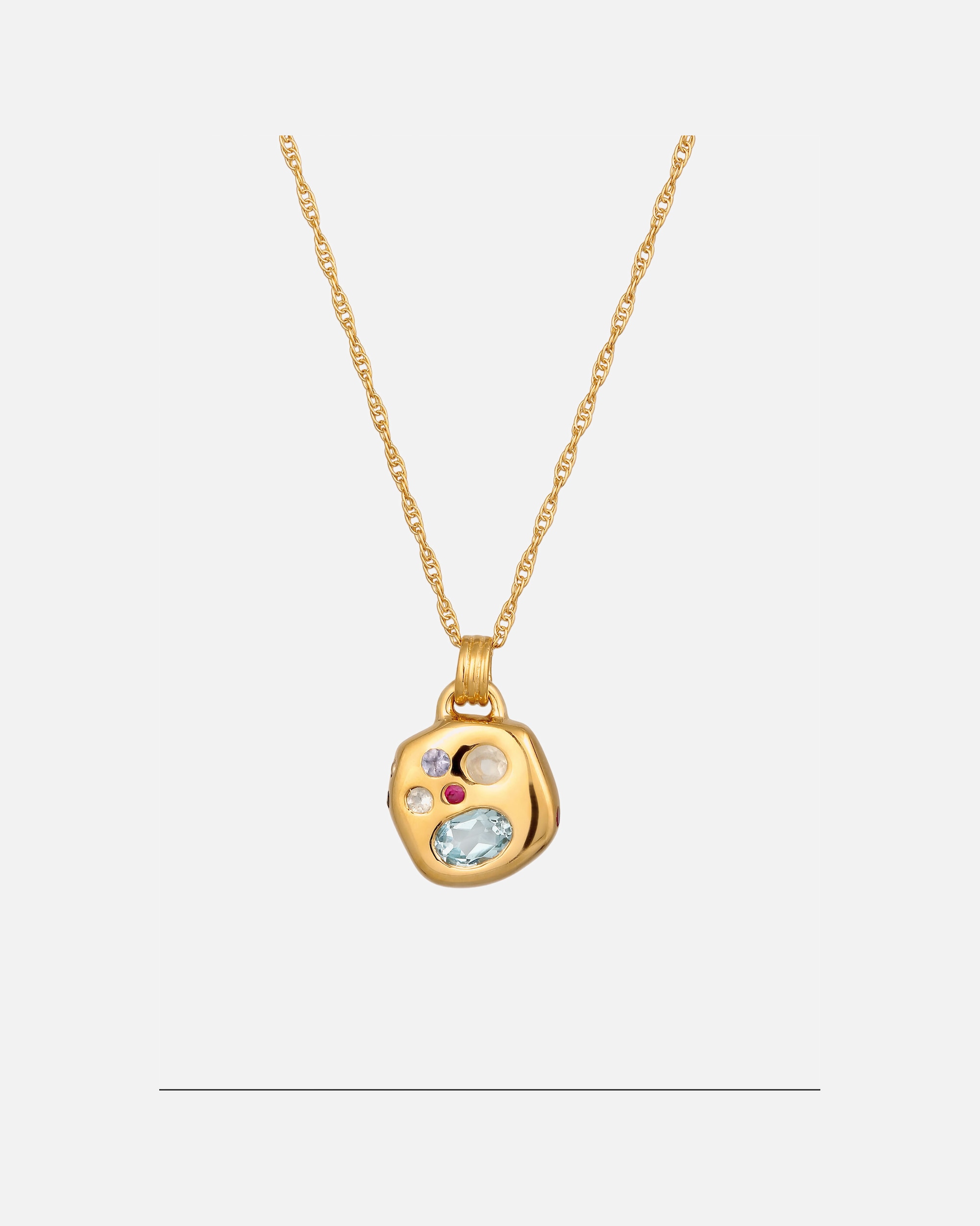 Collana di Femmina Elli PREMIUM Collana con pendente Tanzanite Rosa 925 Sterling Silver Gold-plated 45